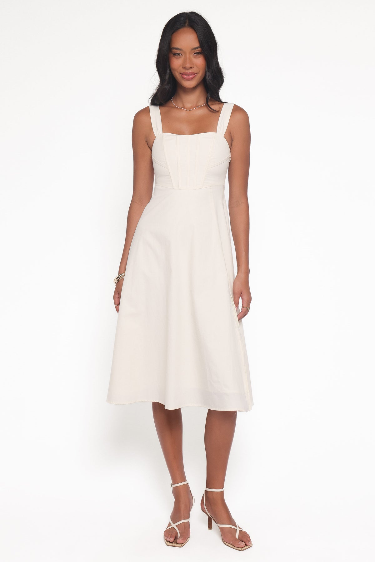 Cosima Midi Dress in Cream – view 2 of 7