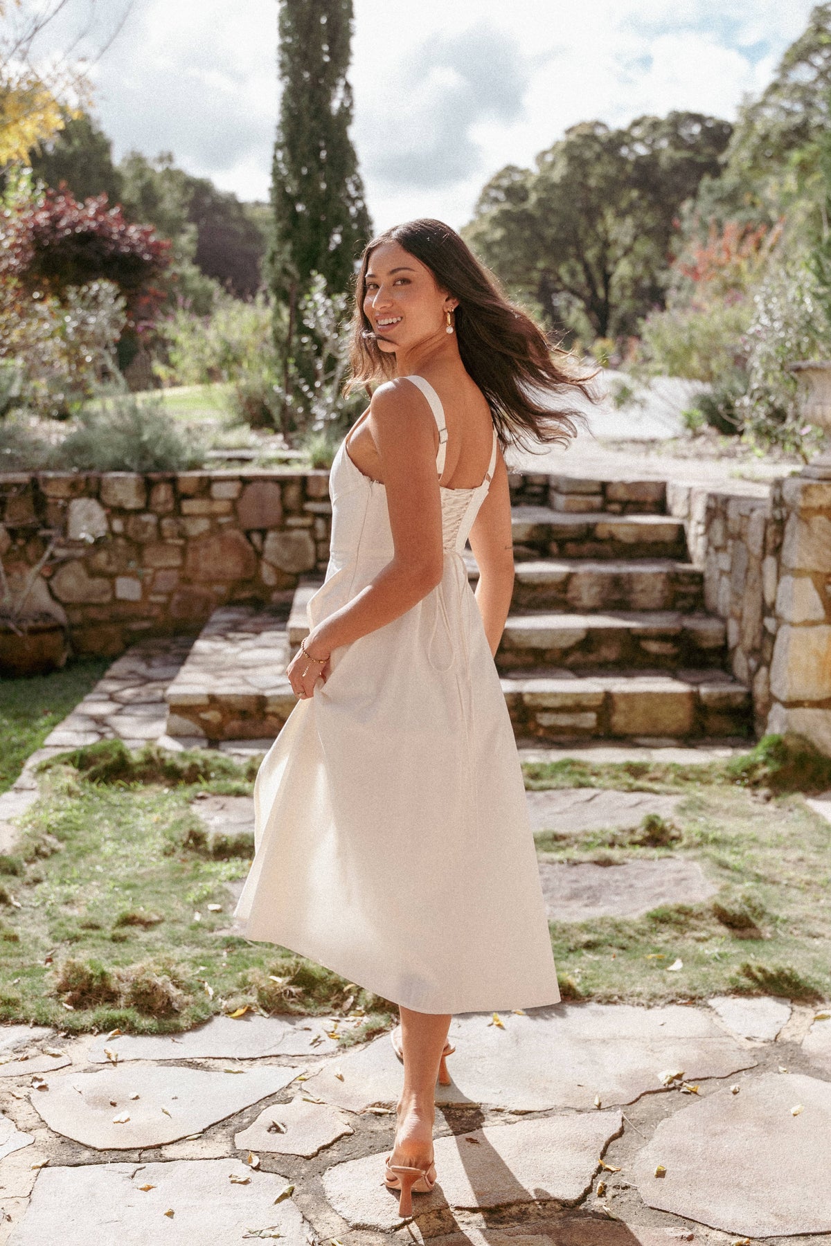 Cosima Midi Dress in Cream – view 1 of 7