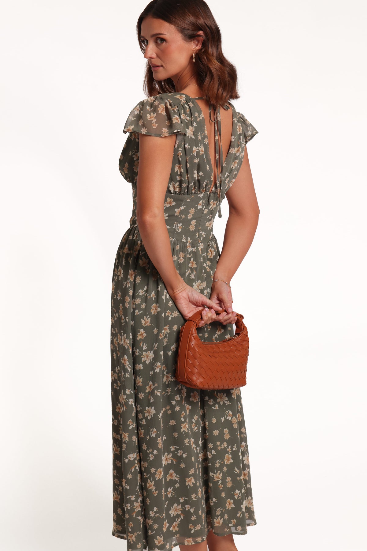 Davie Midi Dress in Olive Floral – view 1 of 6