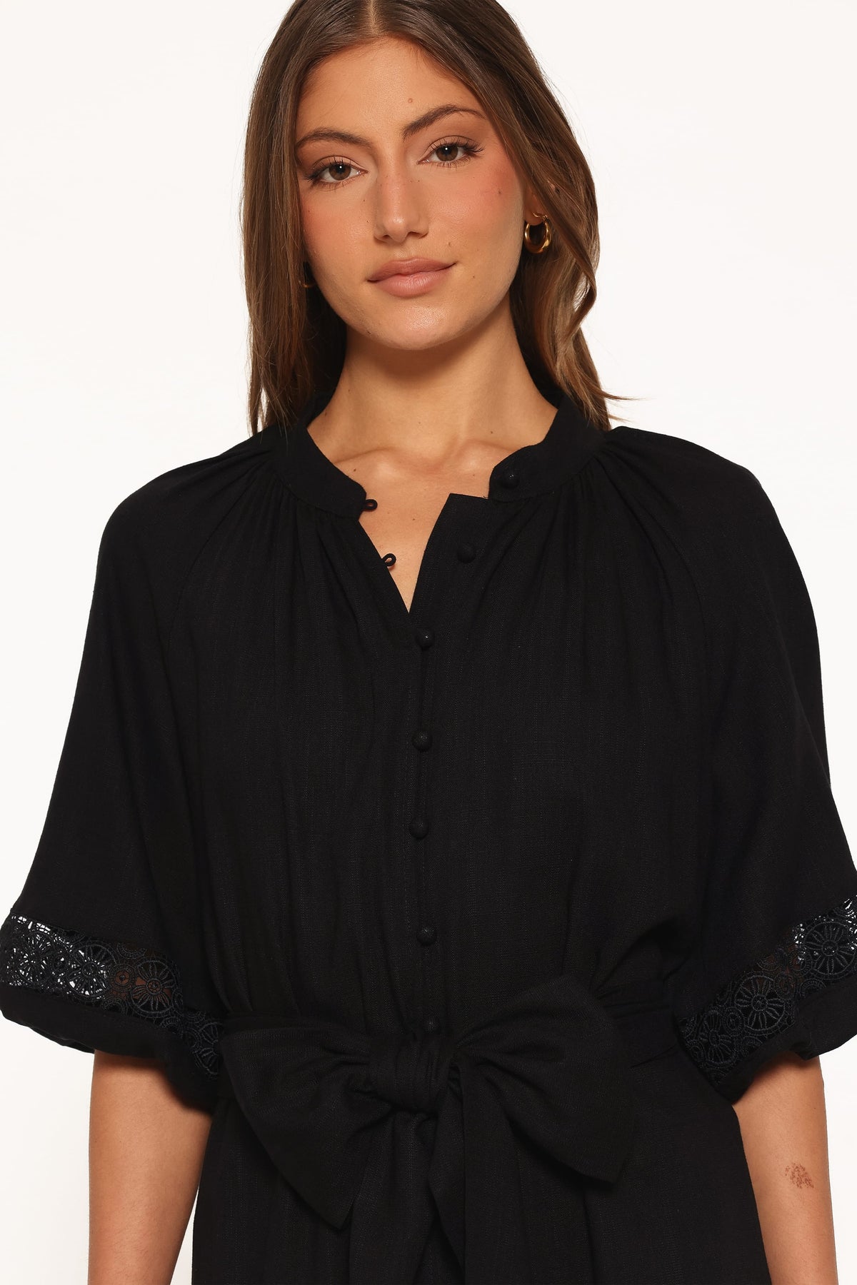 Decosta Long Sleeve Maxi Dress in Black – view 2 of 5