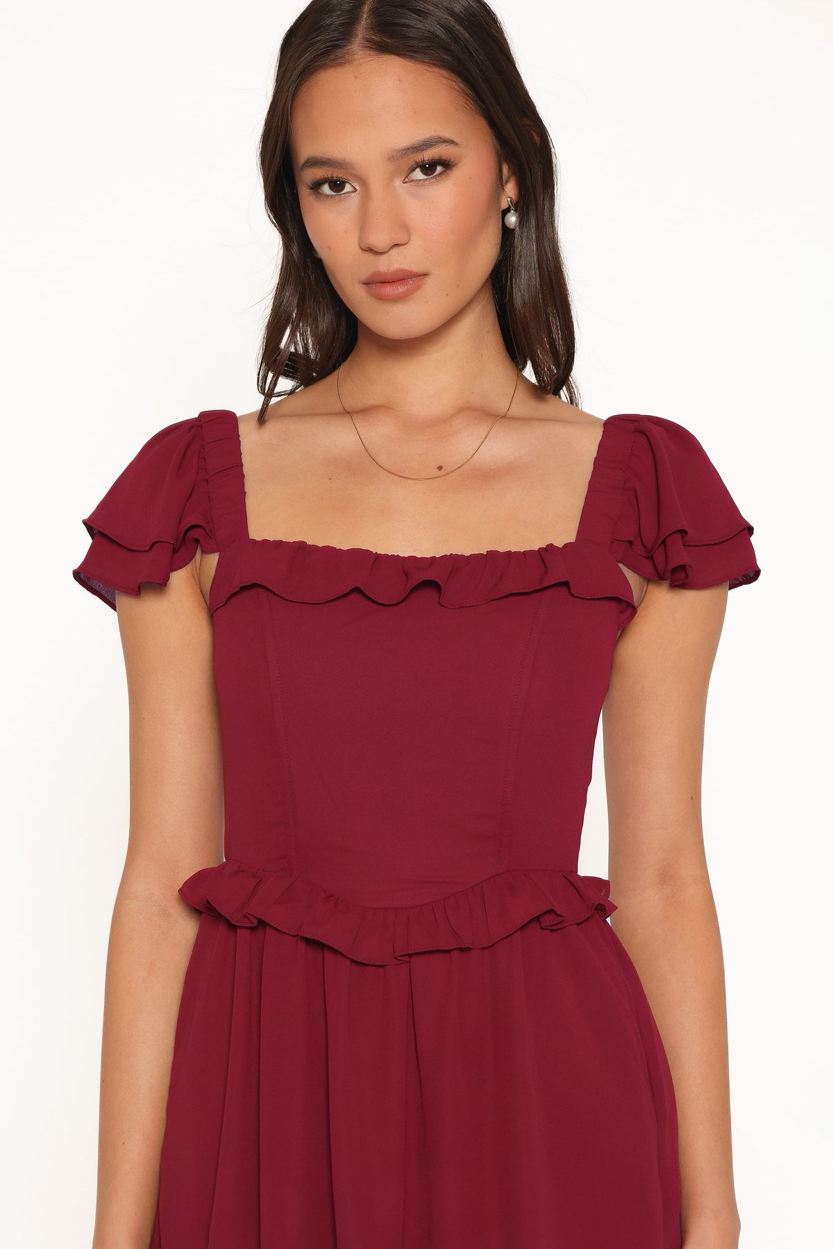 Delavine Maxi Dress in Burgundy – view 3 of 7