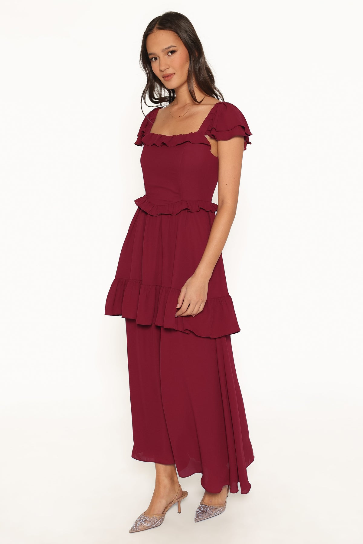 Delavine Maxi Dress in Burgundy – view 4 of 7