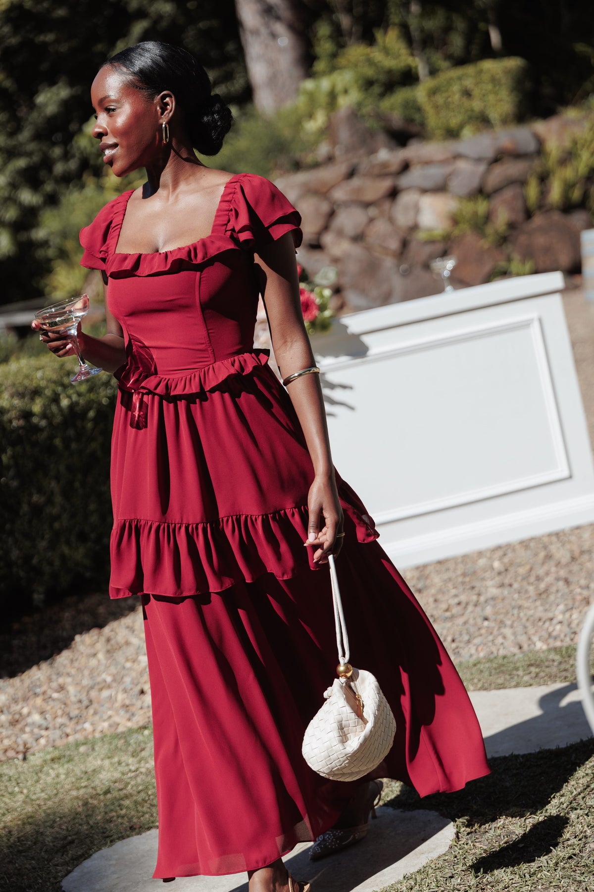 Delavine Maxi Dress in Burgundy – view 1 of 7