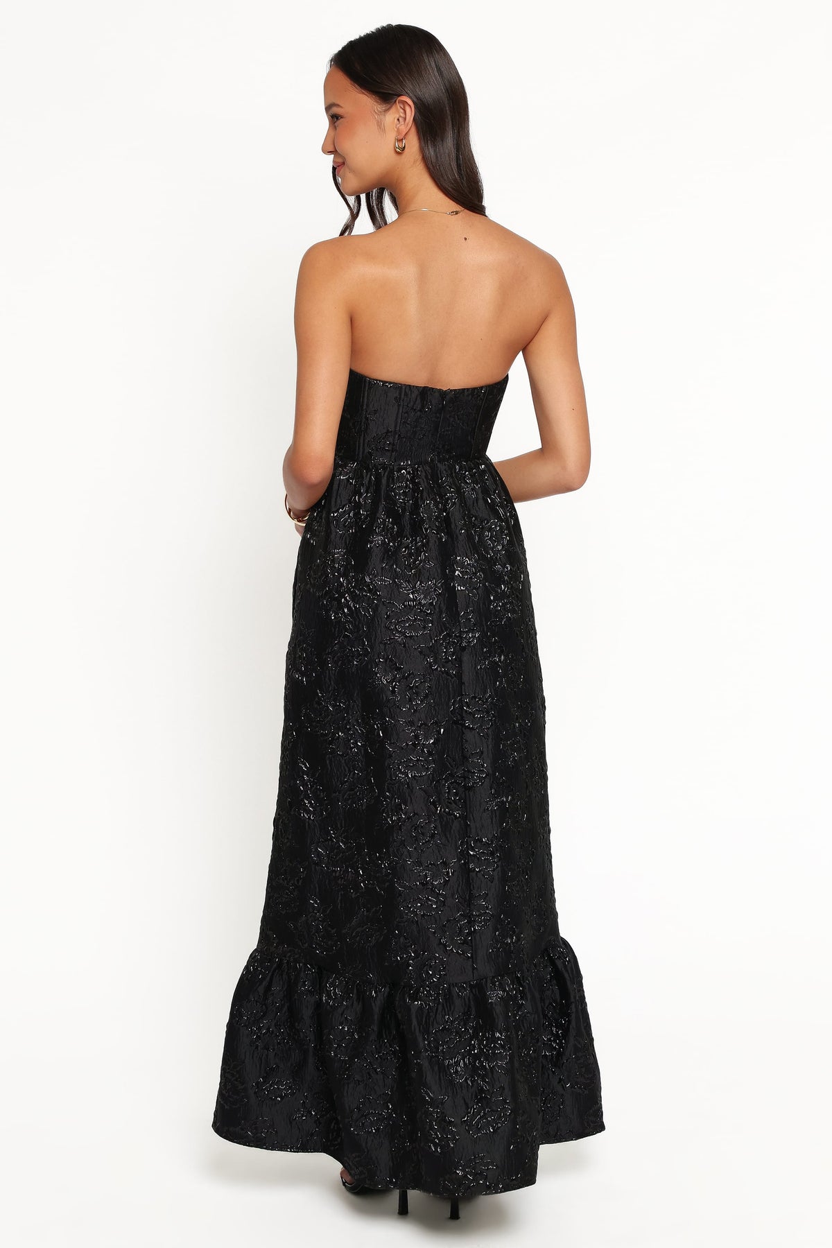 Delphira Maxi Dress in Black Brocade – view 5 of 6
