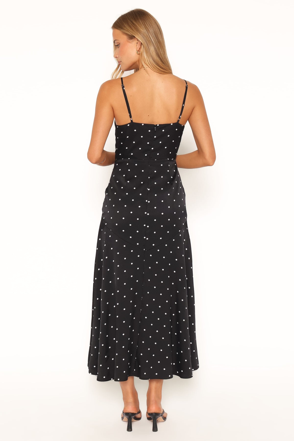 Eluna Midi Dress in Black/Cream Polka Dot – view 4 of 6
