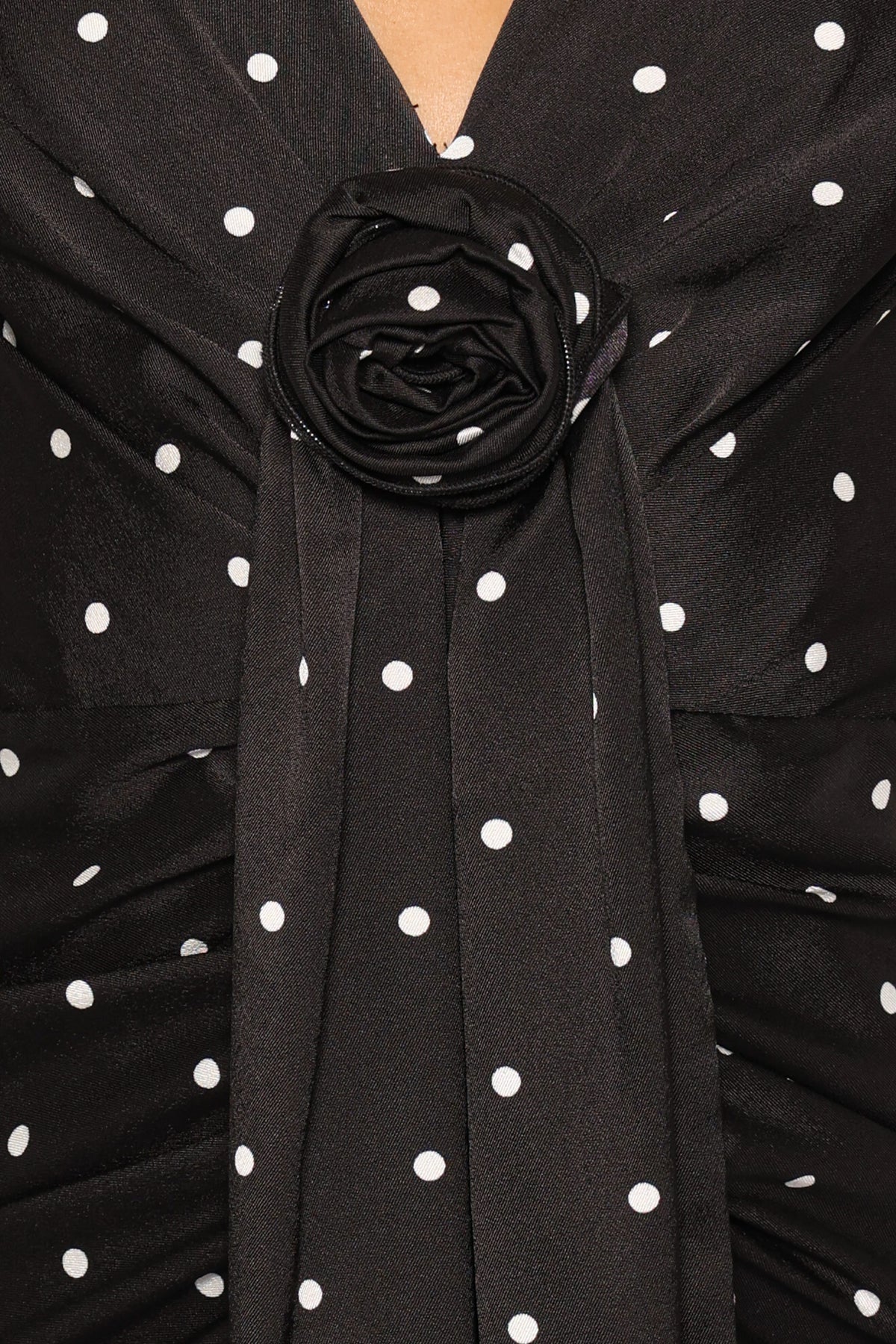 Eluna Midi Dress in Black/Cream Polka Dot – view 6 of 6