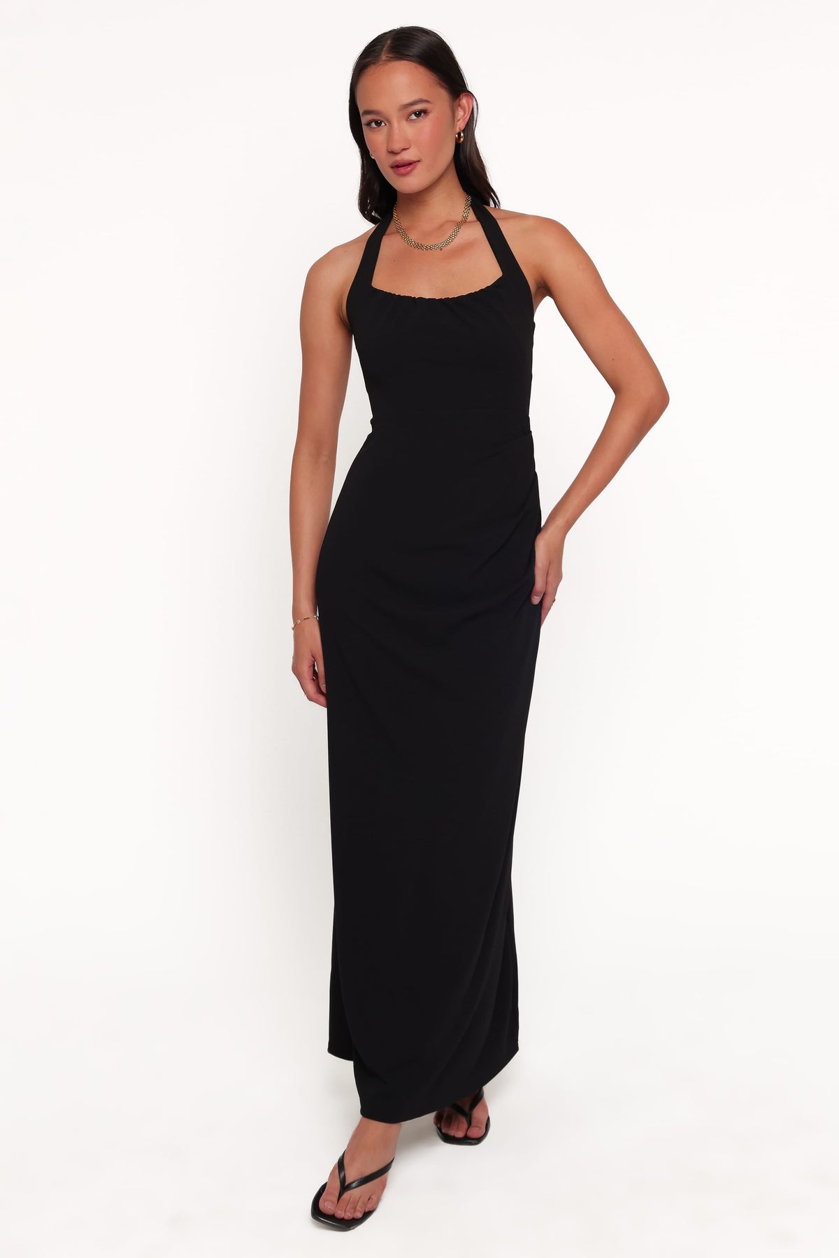 Femina Halterneck Maxi Dress in Black – view 1 of 5