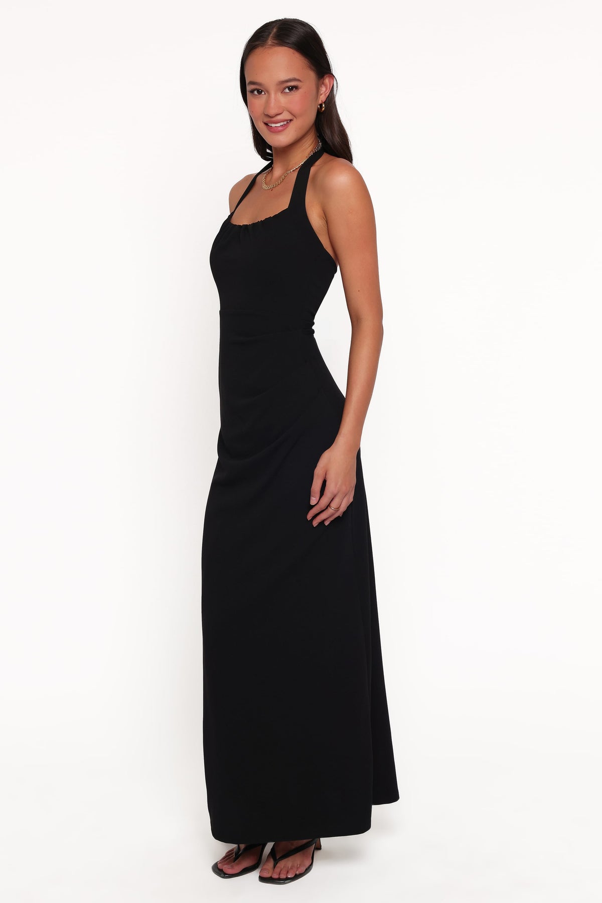 Femina Halterneck Maxi Dress in Black – view 3 of 5