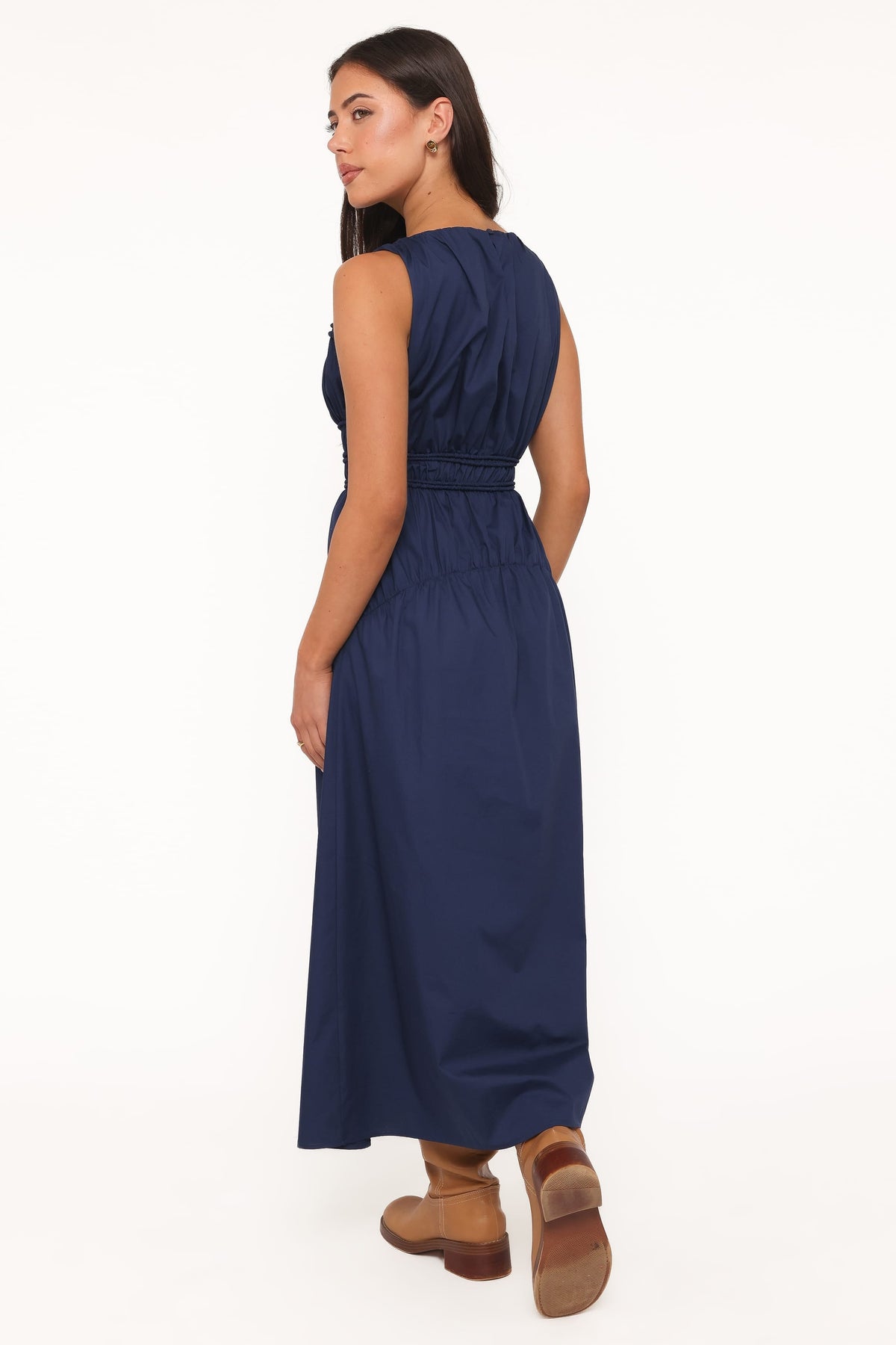 Fern Midi Dress in Navy Blue – view 4 of 5