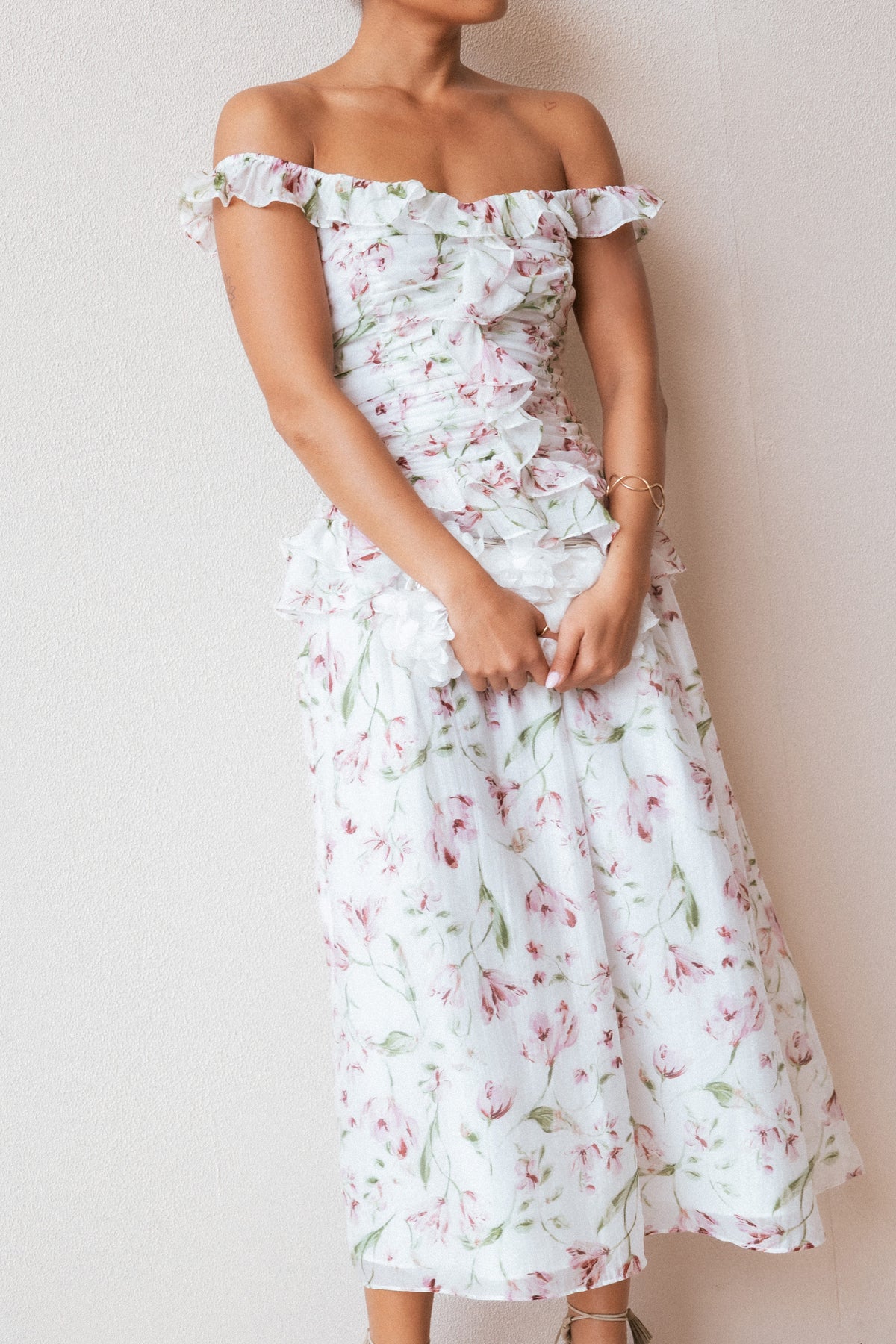Garcia Midi Dress in White Floral – view 1 of 8