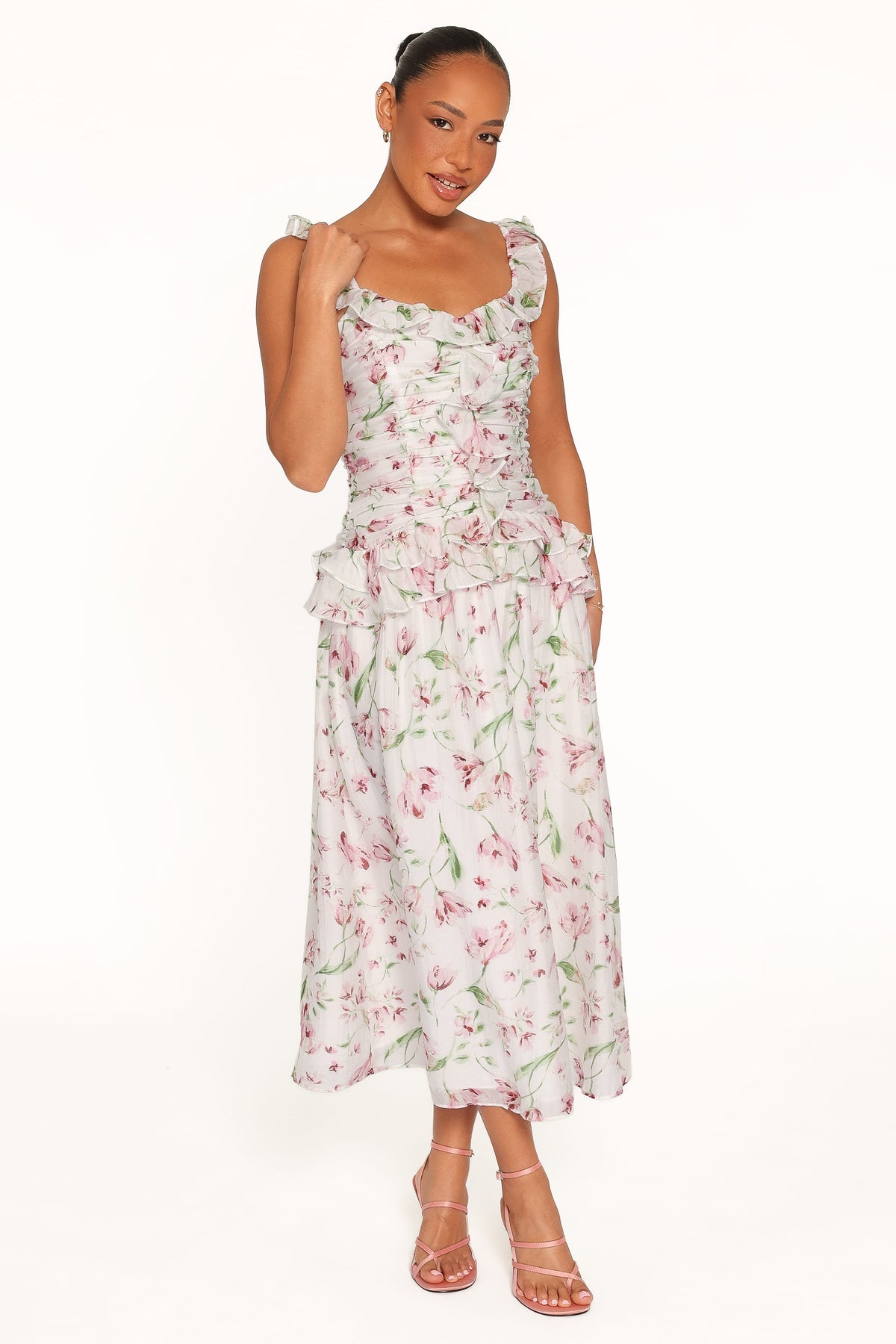 Garcia Midi Dress in White Floral – view 2 of 8