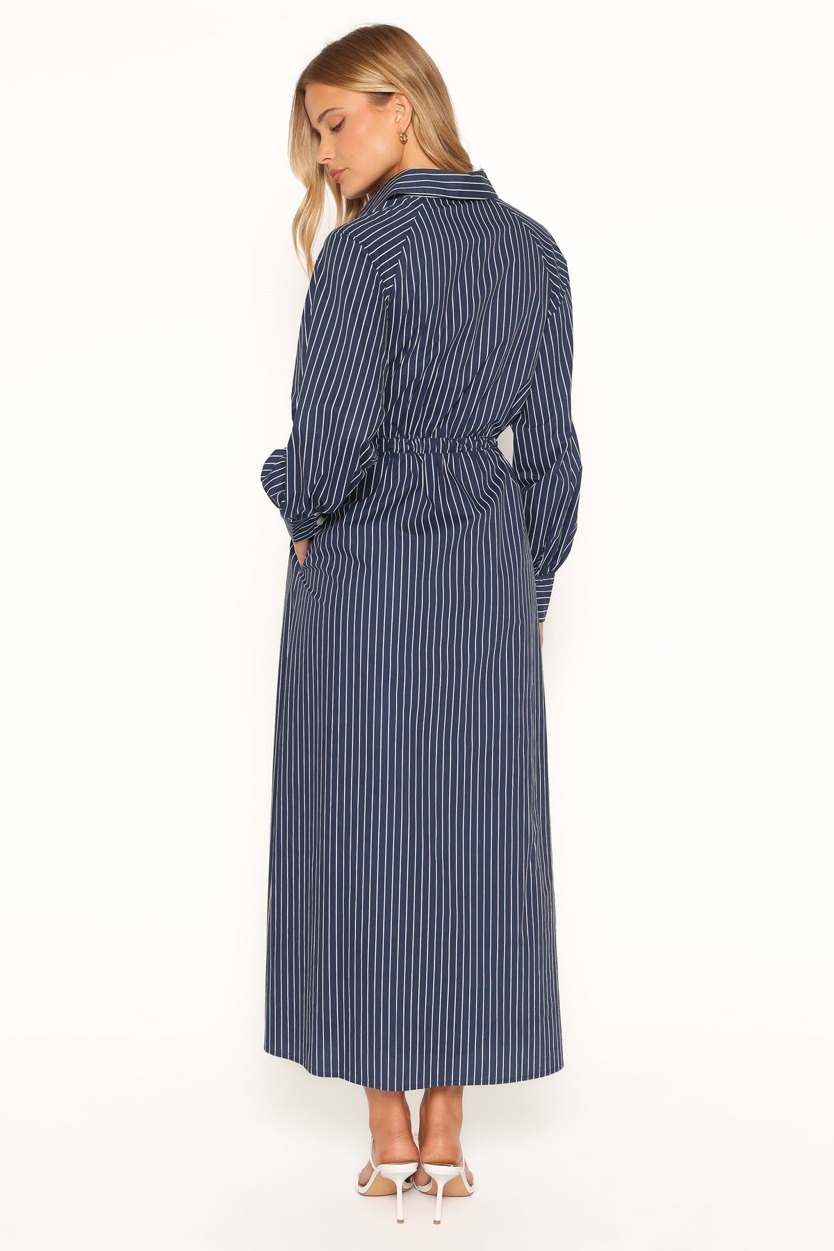 Hansel Long Sleeve Maxi Dress in Navy Stripe – view 4 of 7