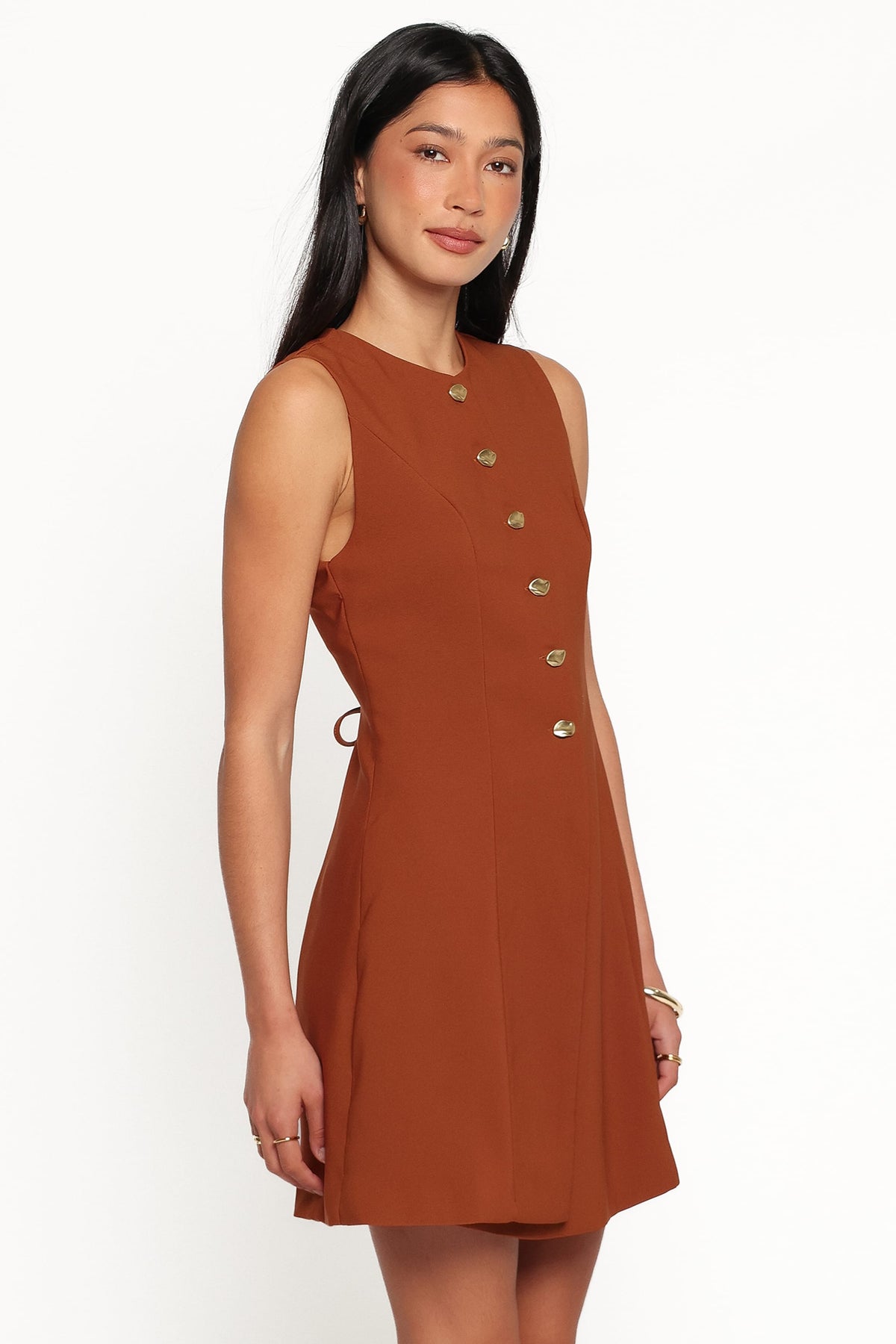 Hanson Mini Dress in Chocolate Brown – view 3 of 7