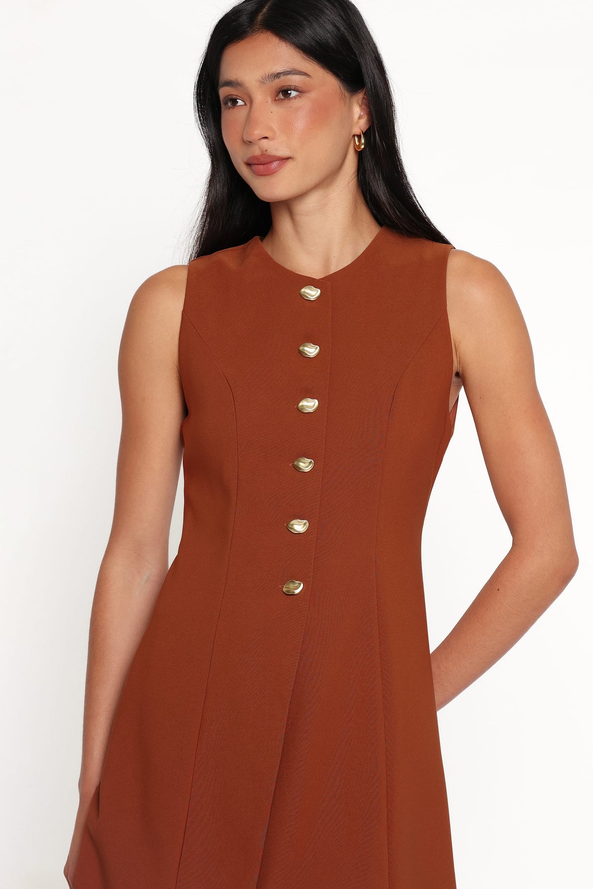 Hanson Mini Dress in Chocolate Brown – view 5 of 7