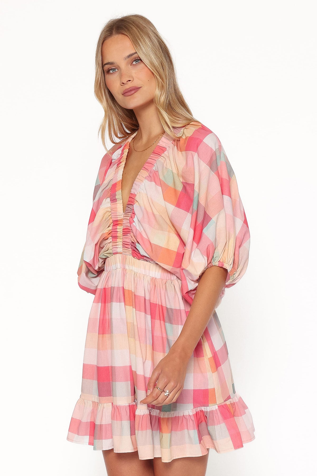 Itsy Mini Dress in Pink Picnic Plaid – view 4 of 8