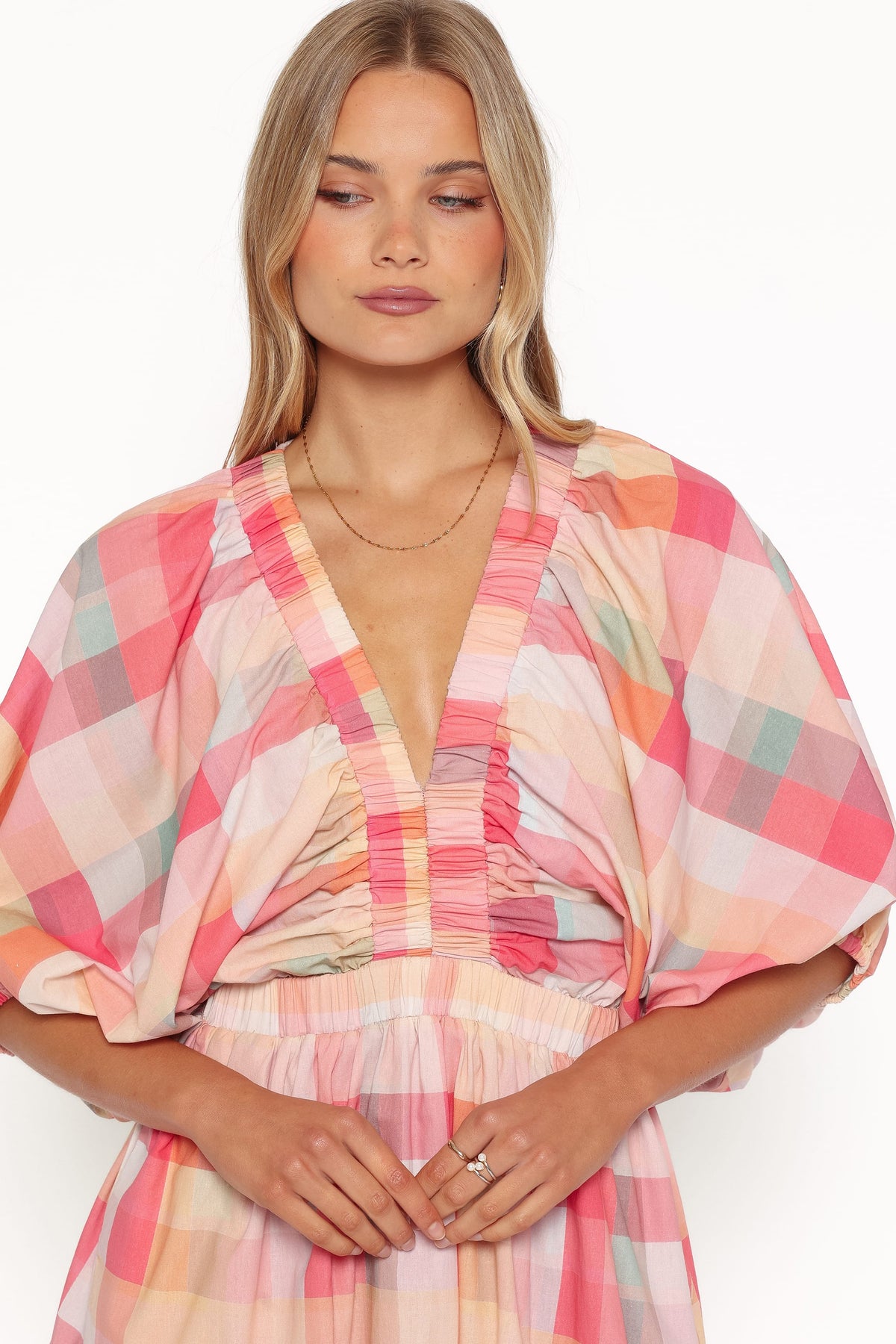 Itsy Mini Dress in Pink Picnic Plaid – view 3 of 8