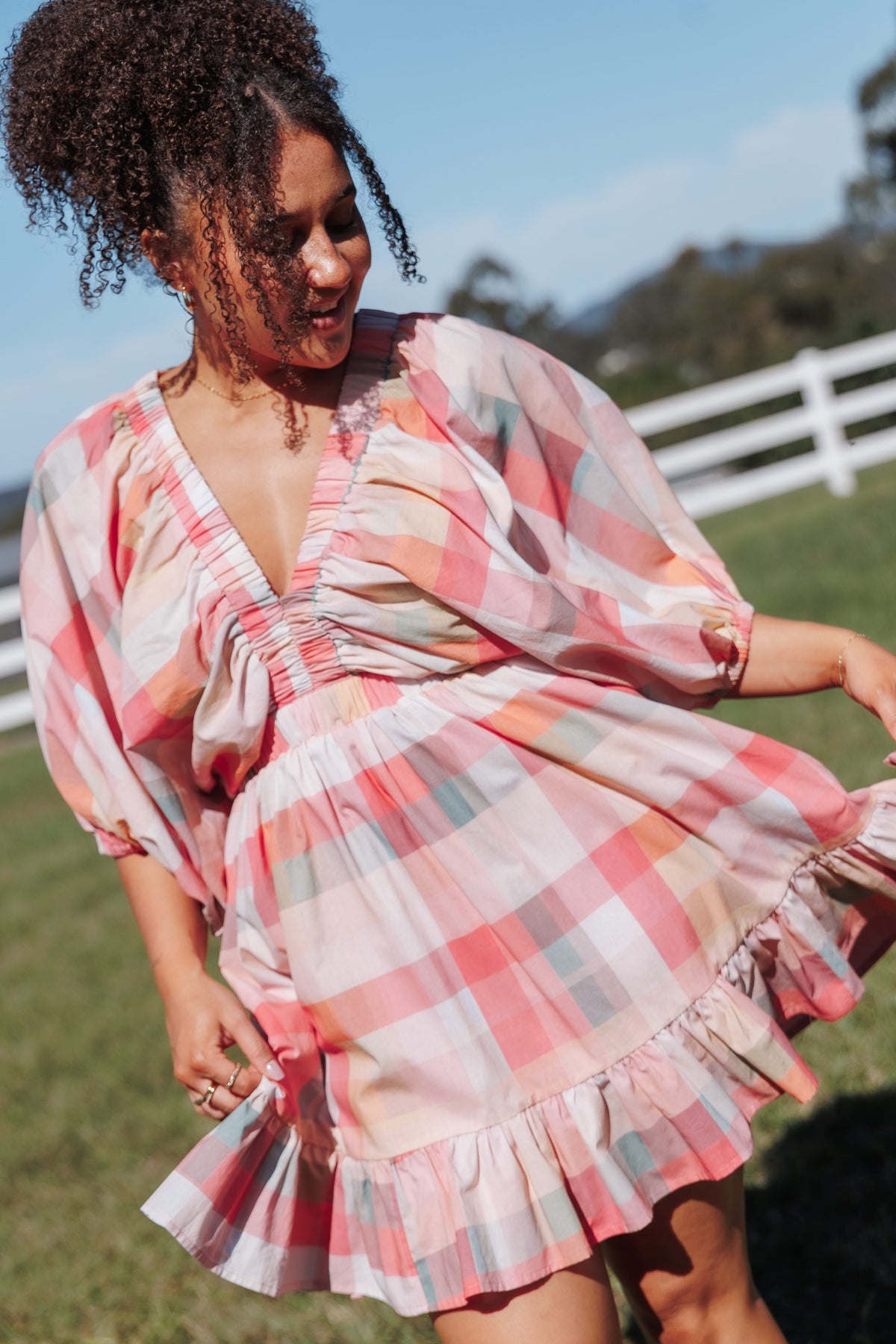 Itsy Mini Dress in Pink Picnic Plaid – view 8 of 8