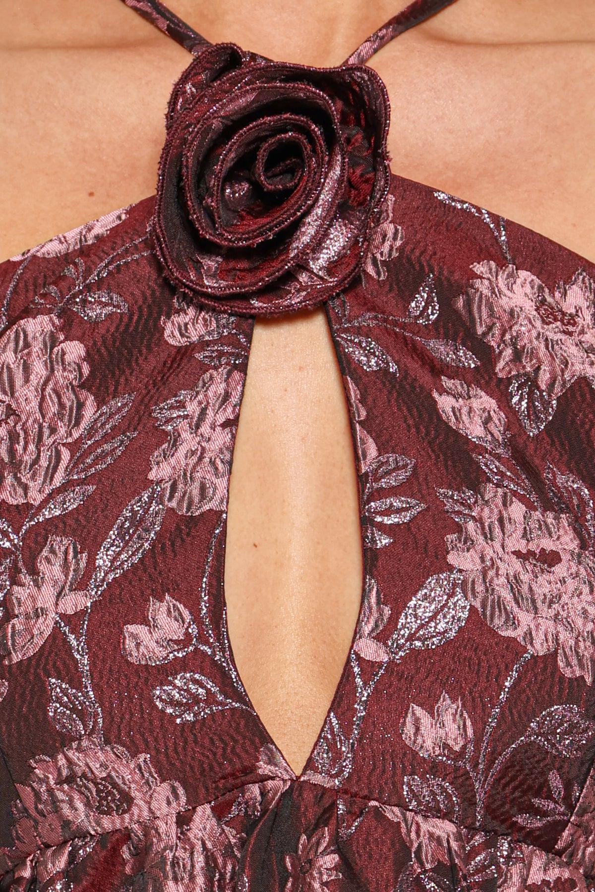 Jasminda Maxi Dress in Plum Brocade – view 5 of 6