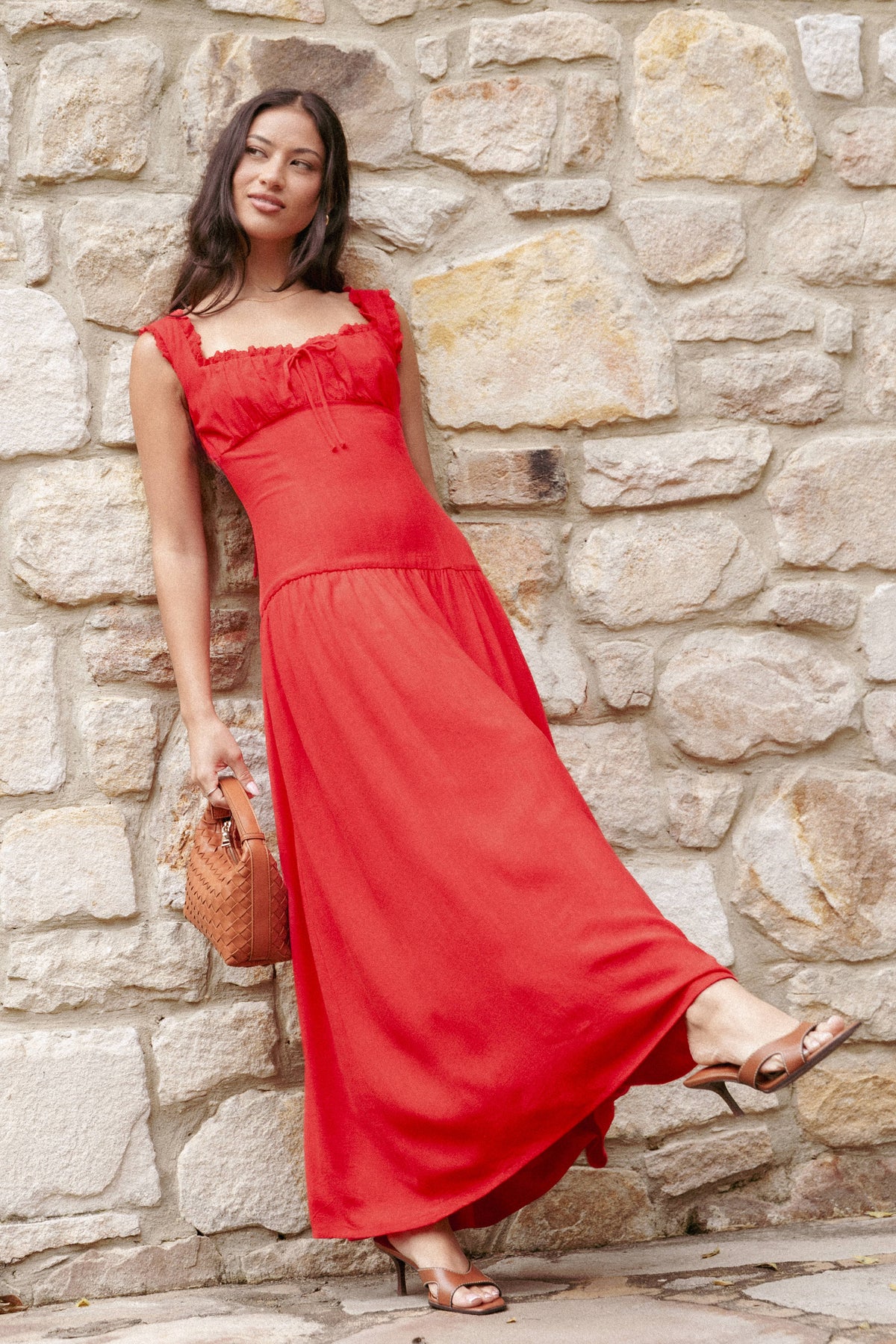 Joann Midi Dress in Red – view 1 of 8