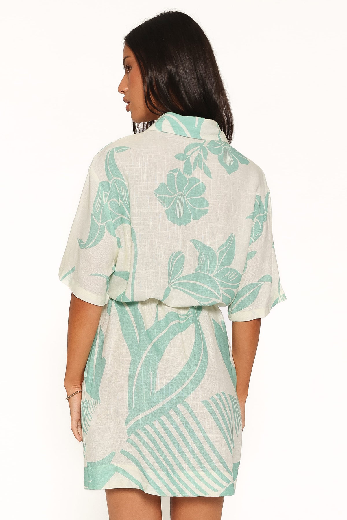 Karmon Mini Dress in Green Floral – view 4 of 6