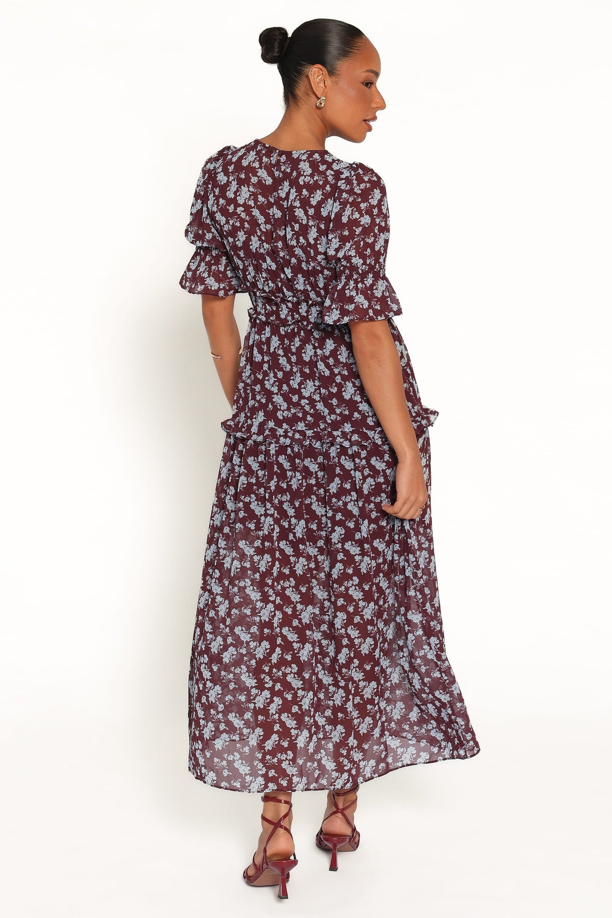Kelina Maxi Dress in Burgundy Floral – view 4 of 5