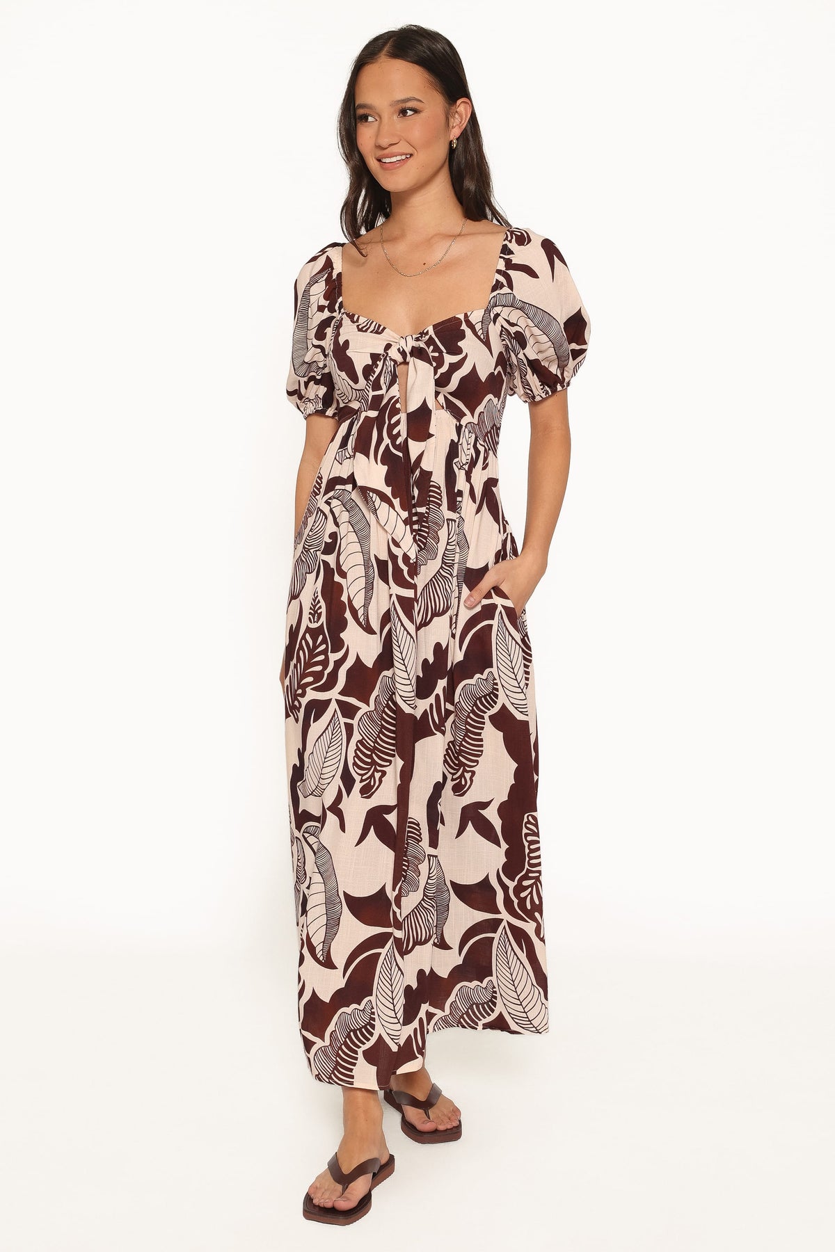 Kepner Maxi Dress in Brown Floral – view 1 of 5