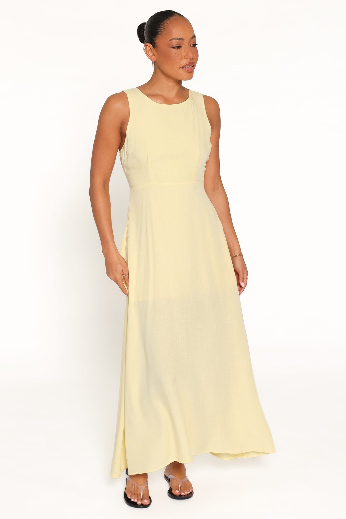 Kerrin Midi Dress in Butter Yellow – view 5 of 7