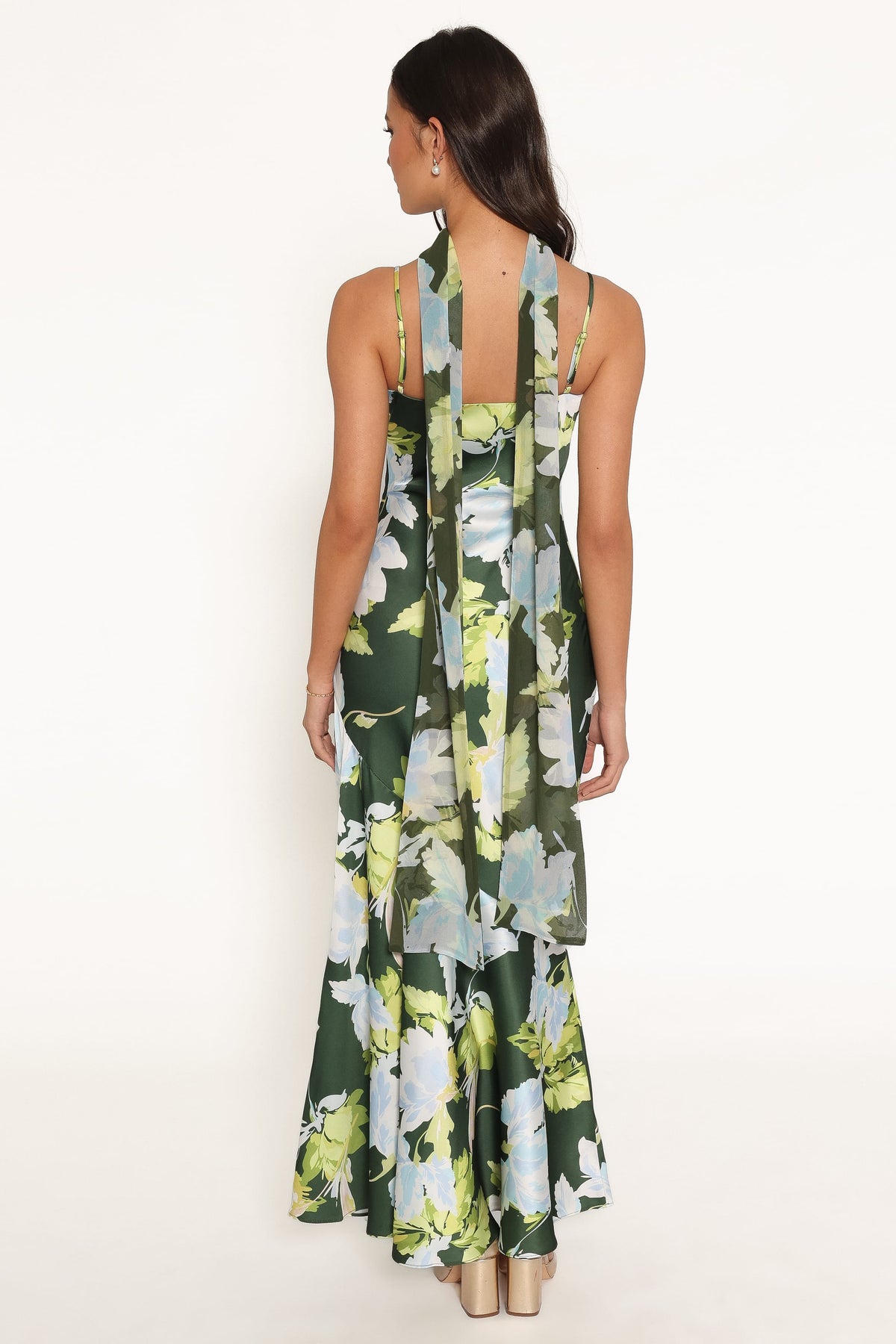 Kinara Maxi Dress in Olive Floral – view 4 of 7