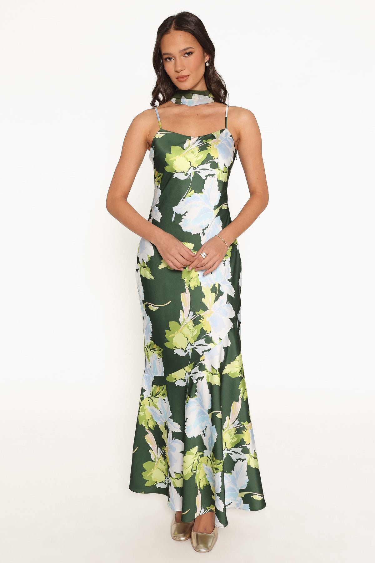 Kinara Maxi Dress in Olive Floral – view 5 of 7
