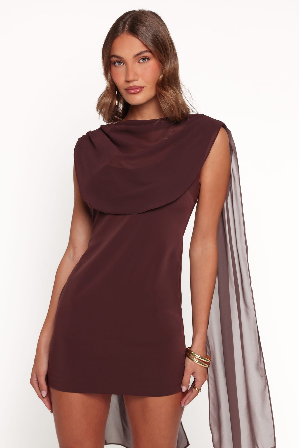 Klarissa Mini Dress in Brown – view 2 of 6
