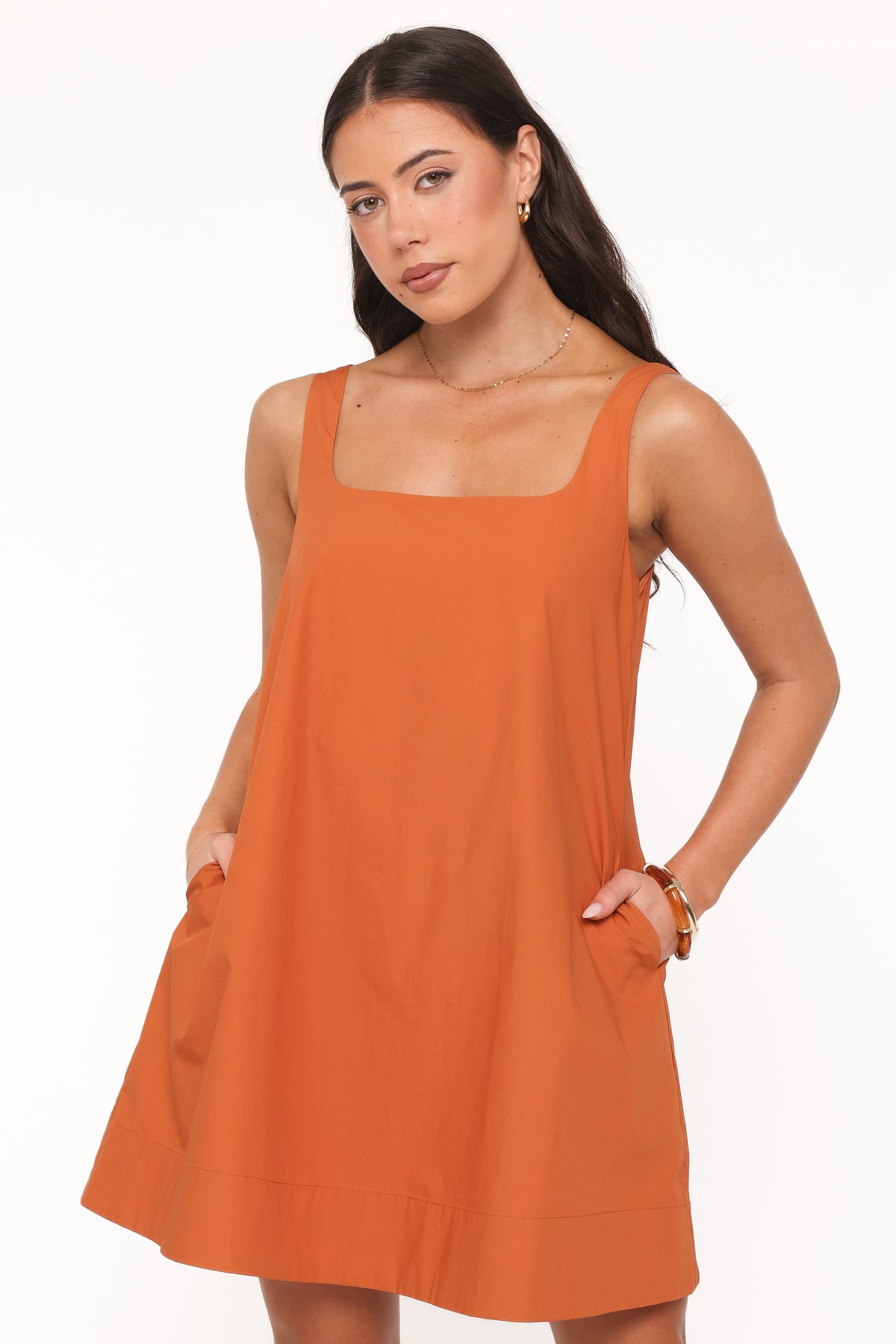 Kora Mini Dress in Burnt Orange – view 1 of 6