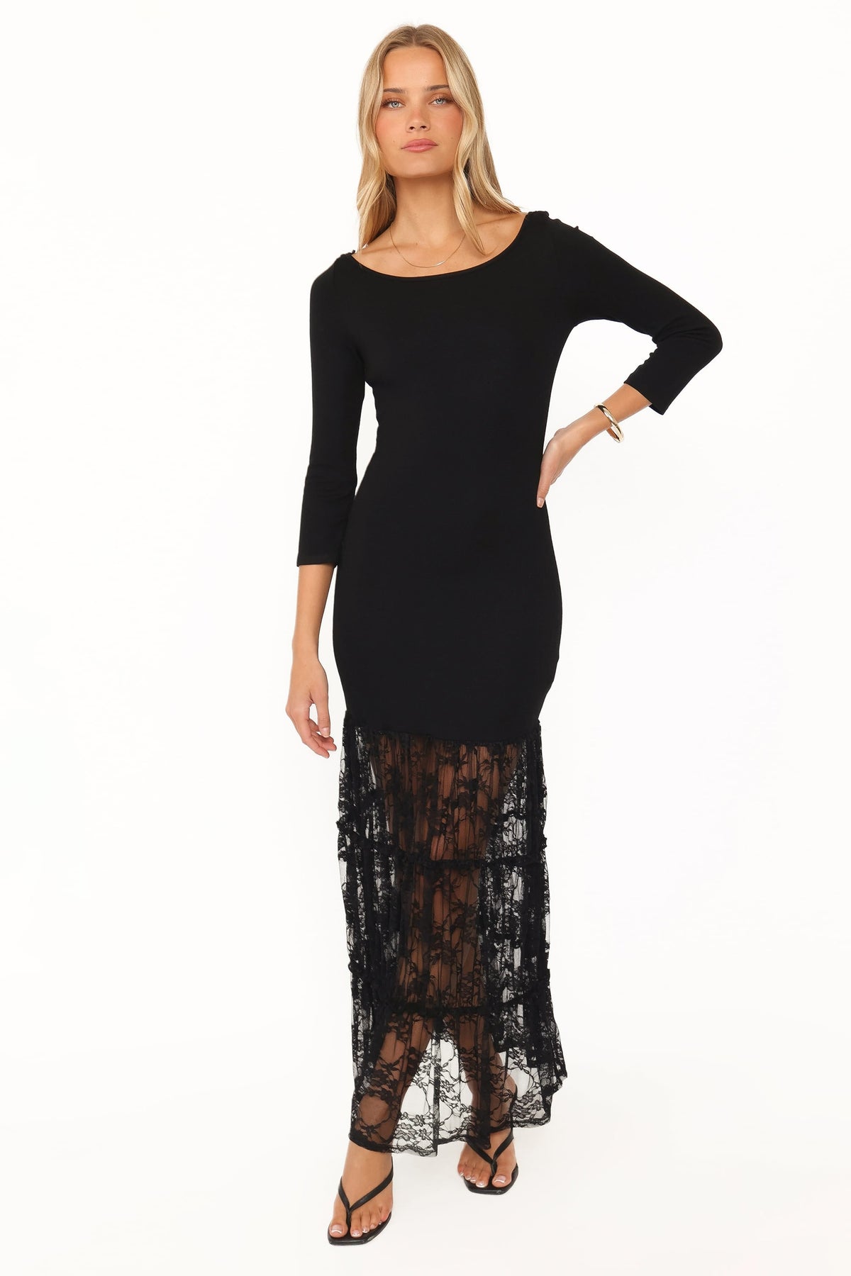 Ladonna Long Sleeve Maxi Dress in Black – view 5 of 7