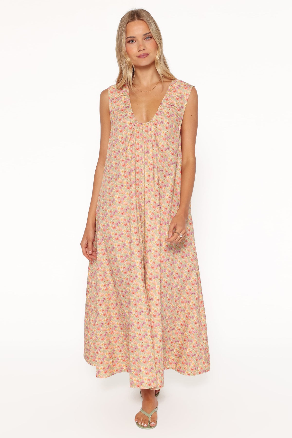 Laurita Maxi Dress in Sage Wildflower – view 2 of 7
