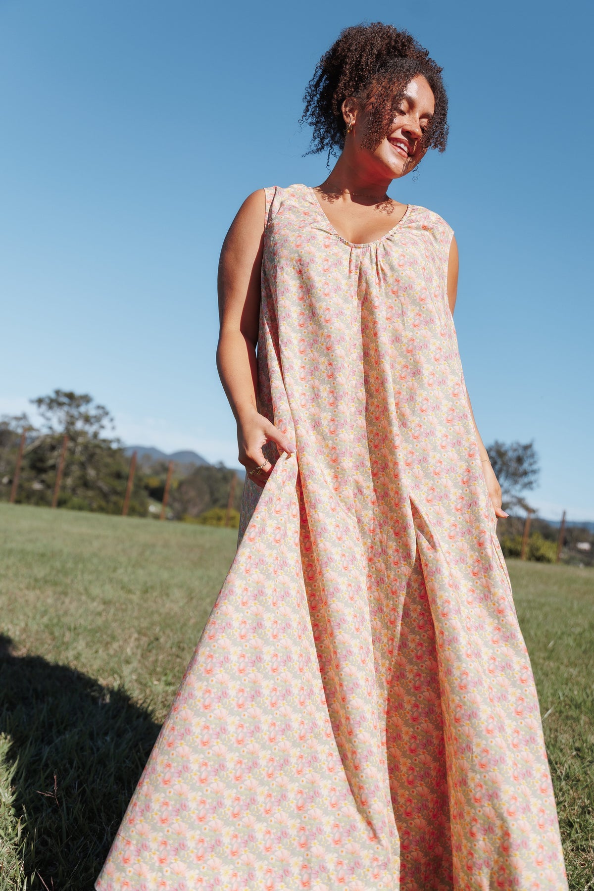 Laurita Maxi Dress in Sage Wildflower – view 1 of 7