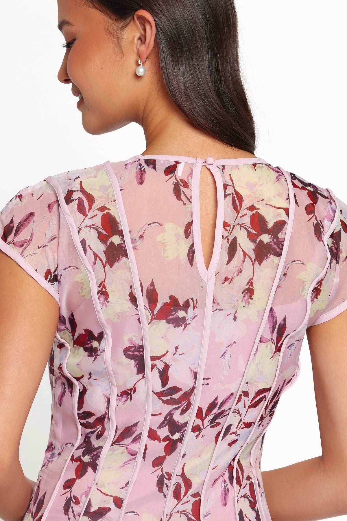 Livio Maxi Dress in Lilac Floral – view 5 of 7
