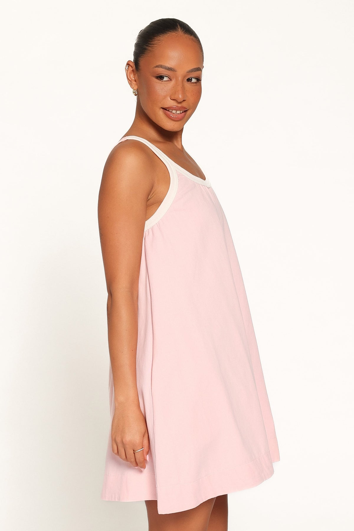 Madrid Mini Dress in Pink/Cream – view 4 of 7