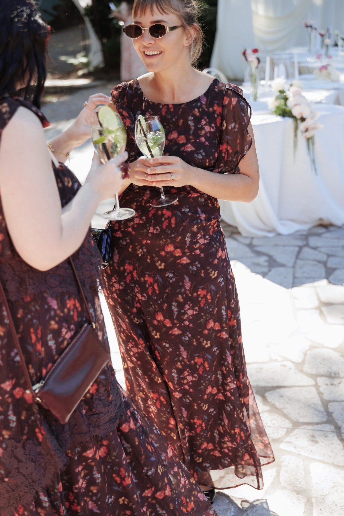 Magdalena Maxi Dress in Plum Blurred Floral – view 8 of 8