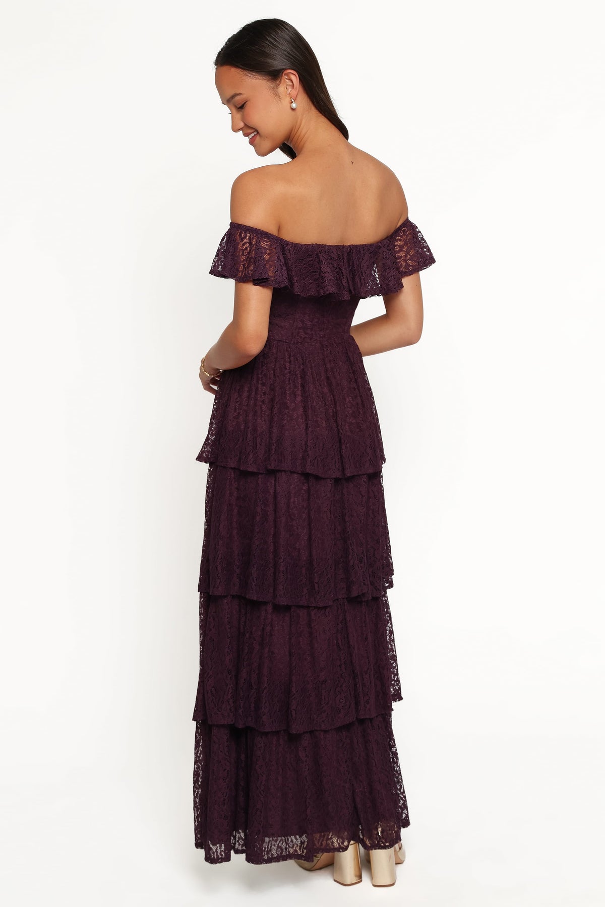 Miravelle Maxi Dress in Plum Lace – view 5 of 7