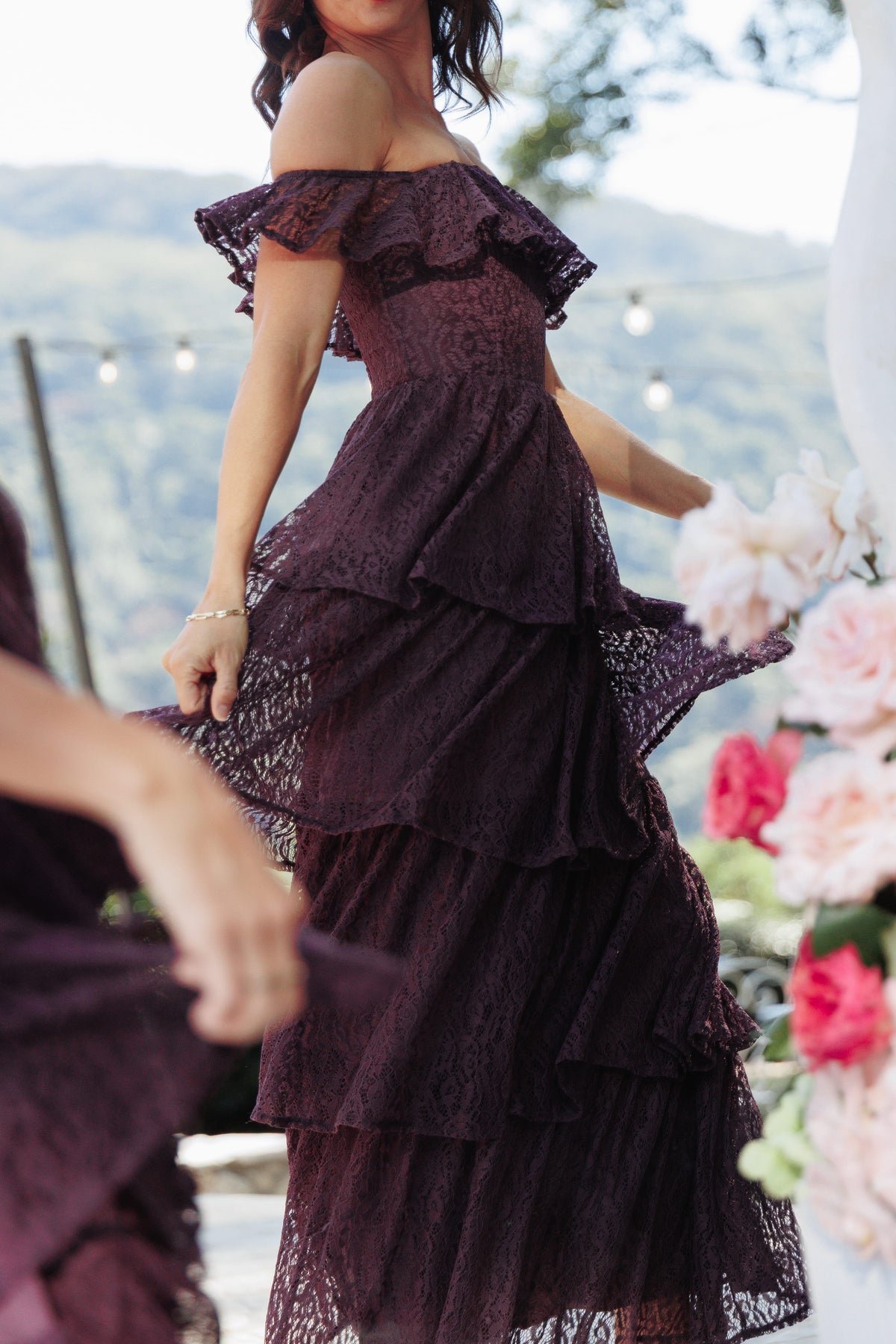 Miravelle Maxi Dress in Plum Lace – view 1 of 7