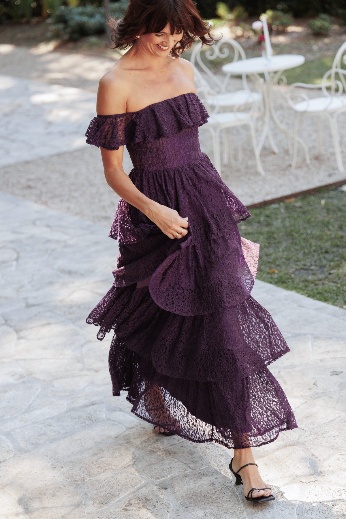 Miravelle Maxi Dress in Plum Lace – view 7 of 7