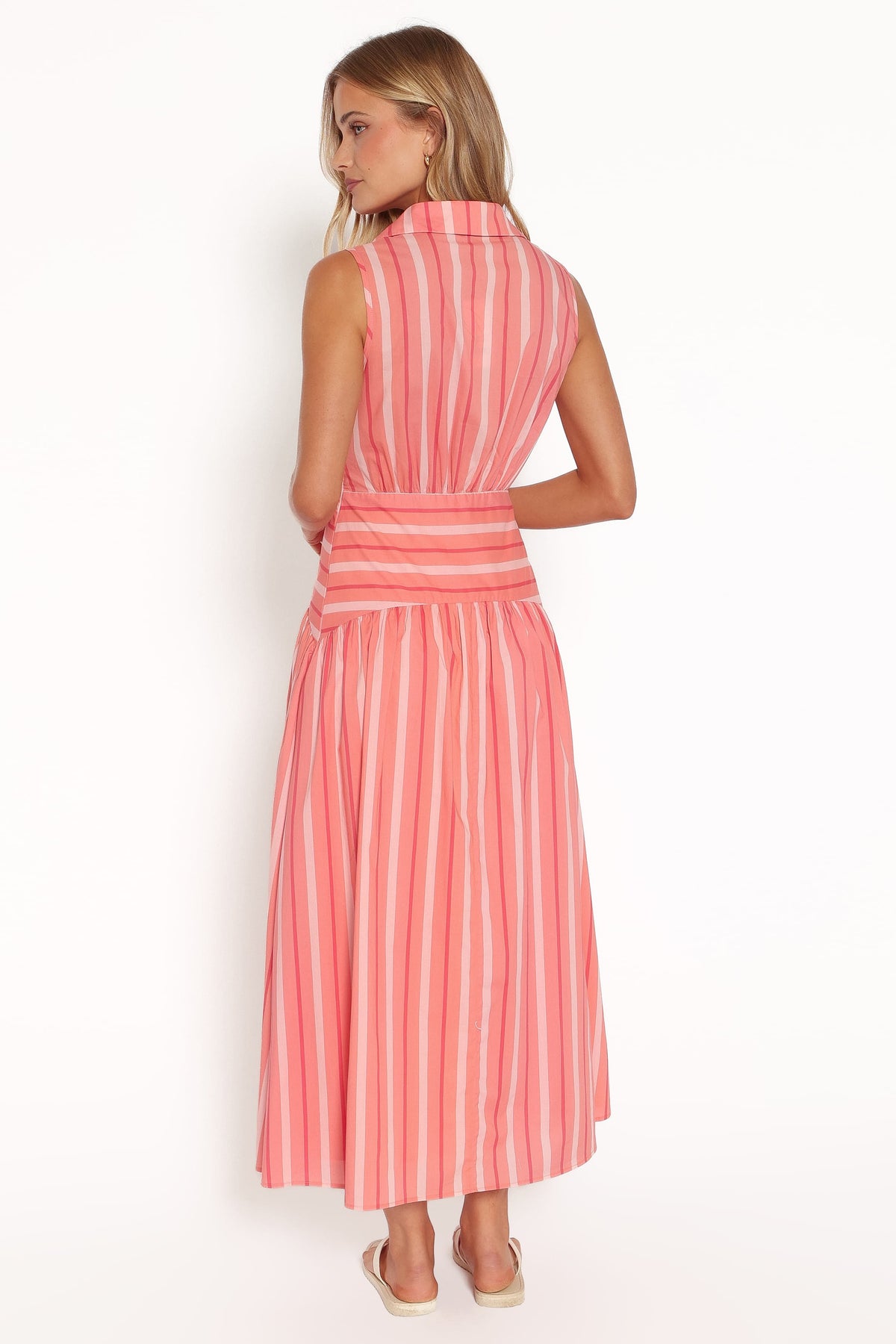 Myranda Midi Dress in Pink Stripe – view 5 of 7