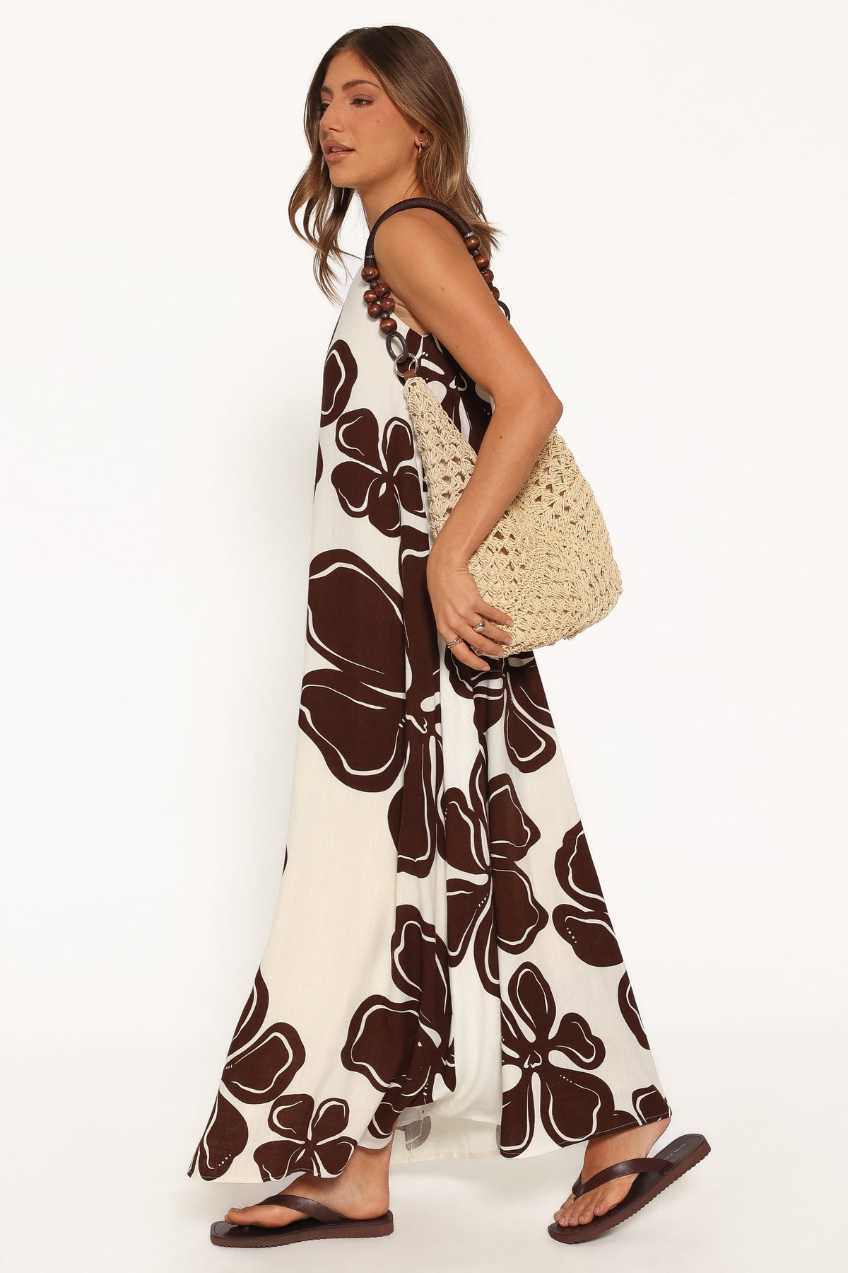 Navina Maxi Dress in Brown Floral – view 3 of 7