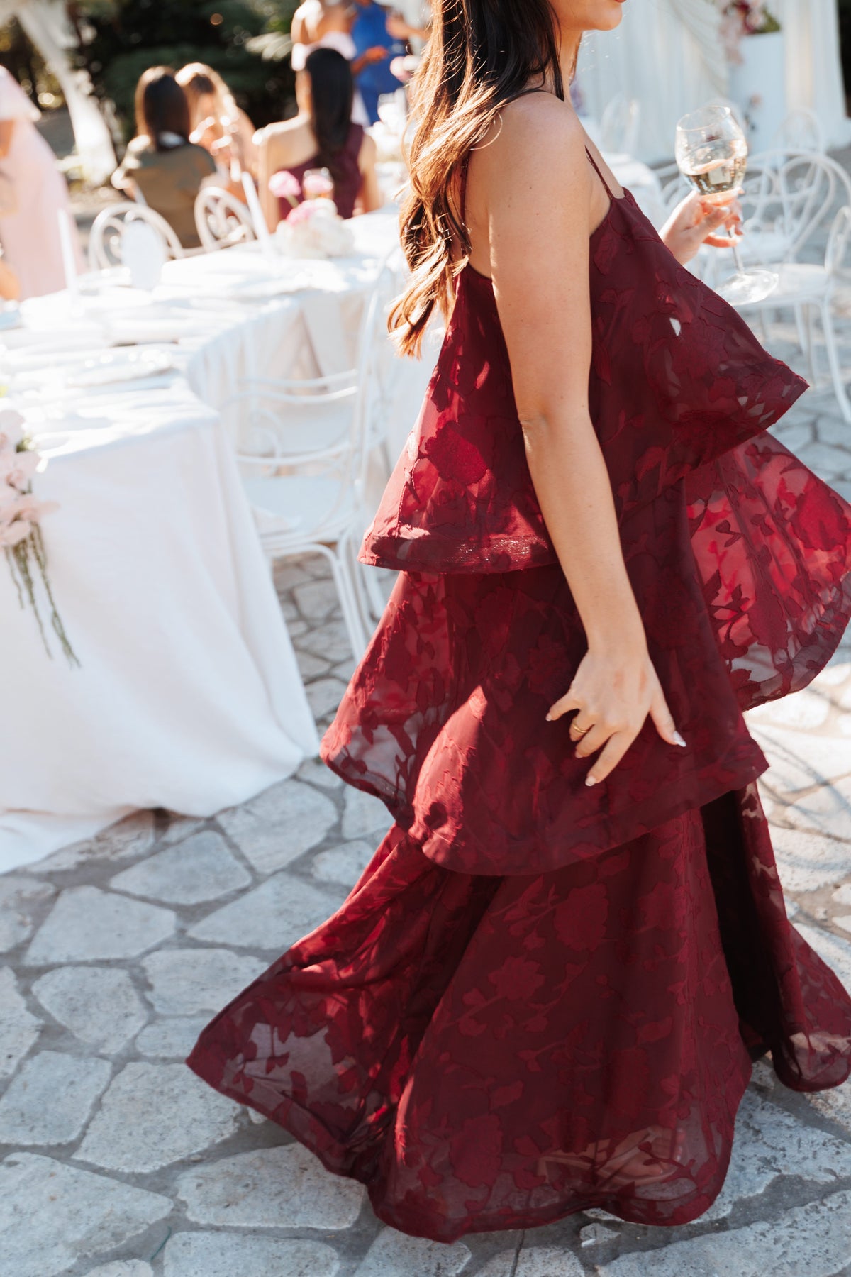 Nerissa Maxi Dress in Burgundy – view 1 of 7