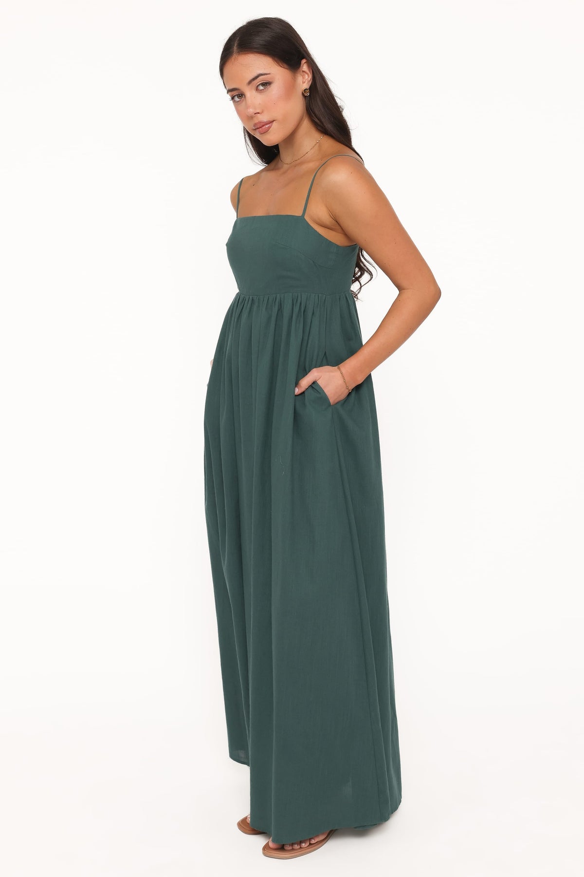 Odessa Maxi Dress in Forest Green – view 3 of 7