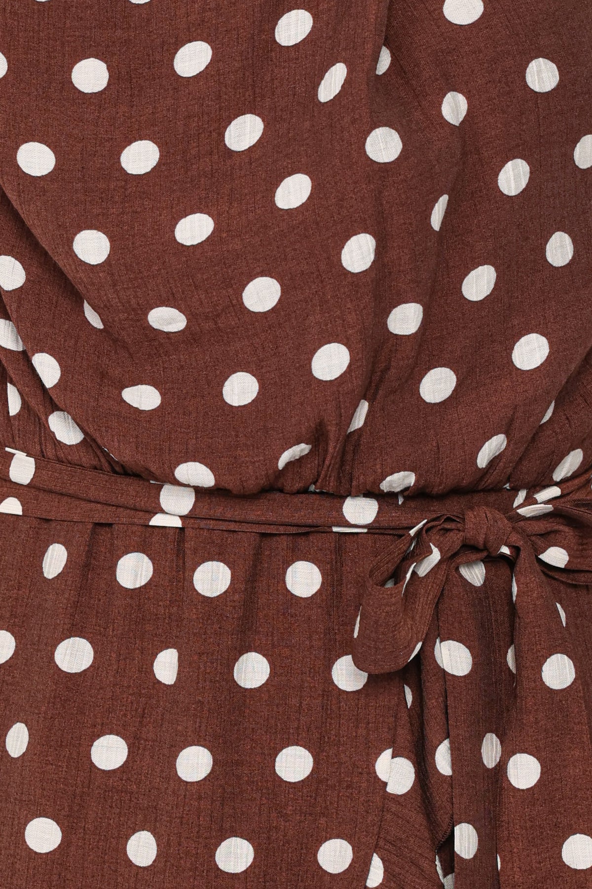 Olana Midi Dress in Brown Polka Dot – view 5 of 5