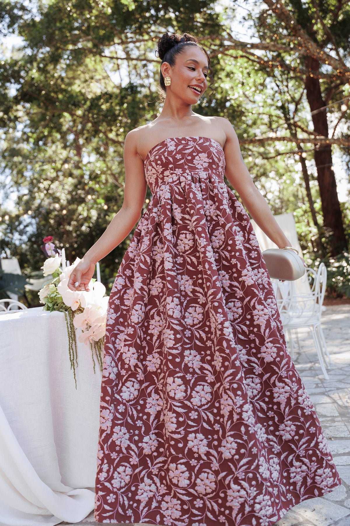 Orabella Maxi Dress in Red Floral – view 1 of 7