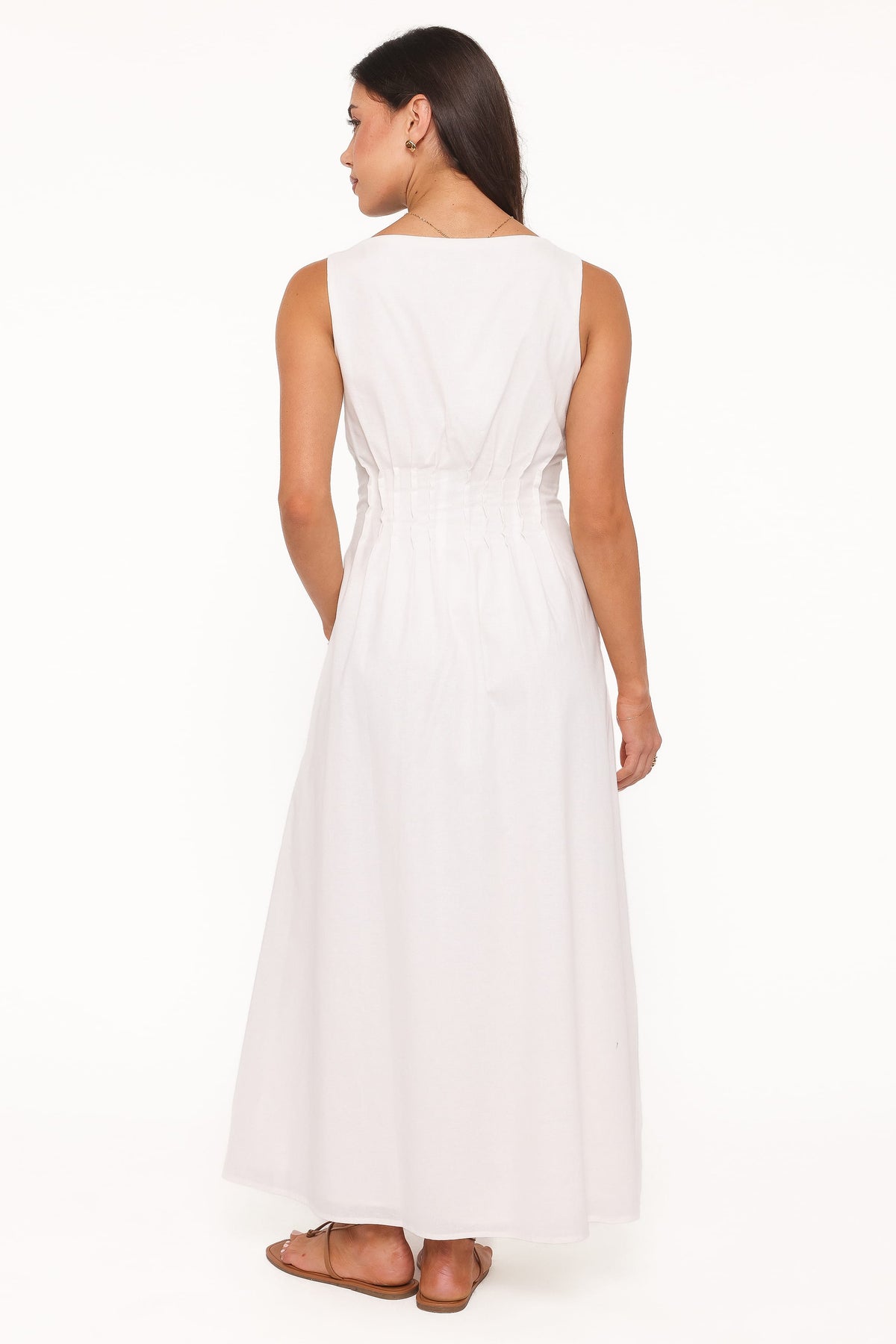 Prunella Midi Dress in White – view 4 of 6