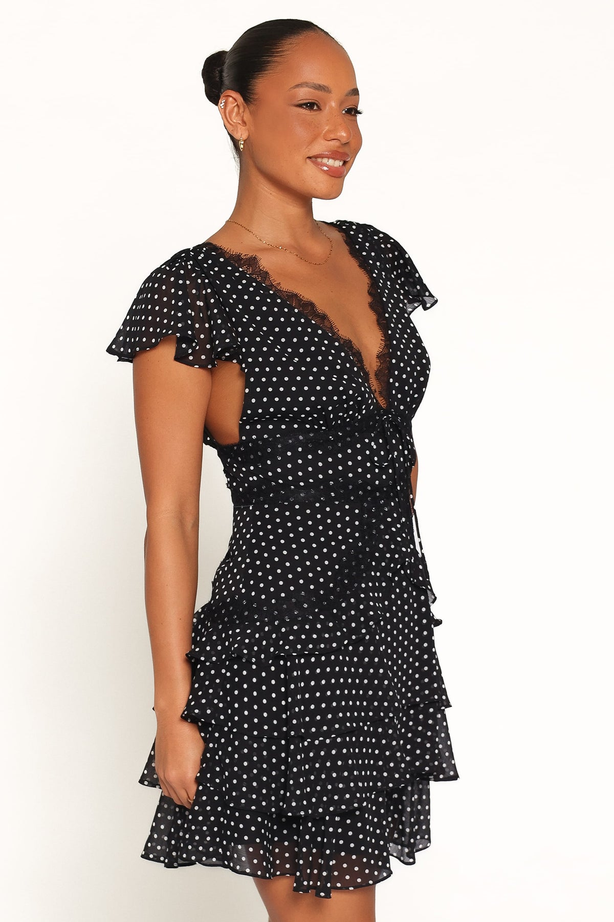 Saint Mini Dress in Black Polka Dot – view 4 of 8
