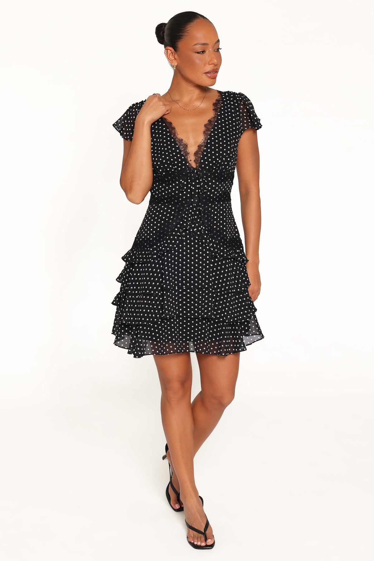 Saint Mini Dress in Black Polka Dot – view 6 of 8