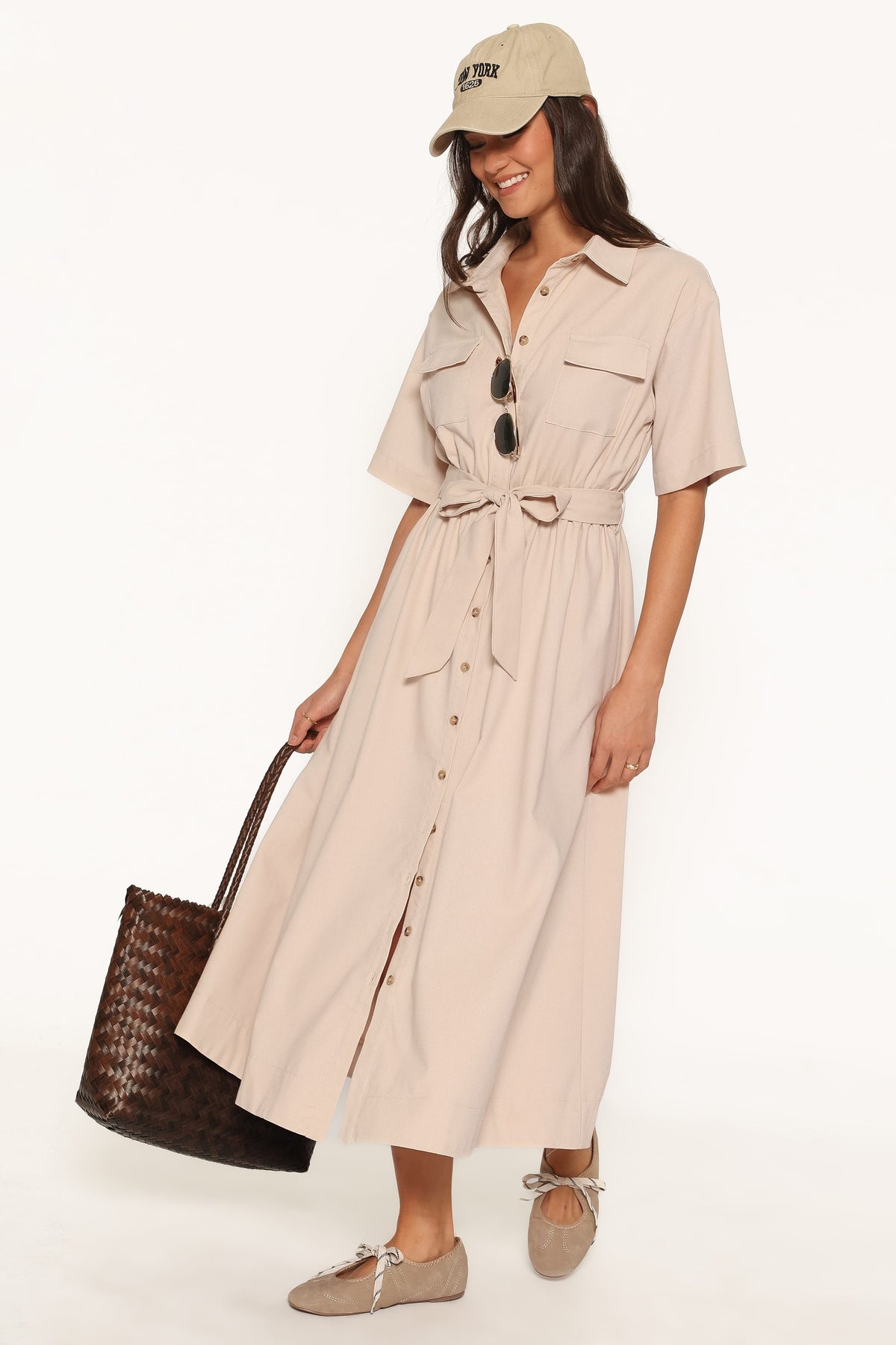 Shayna Maxi Dress in Beige – view 1 of 7